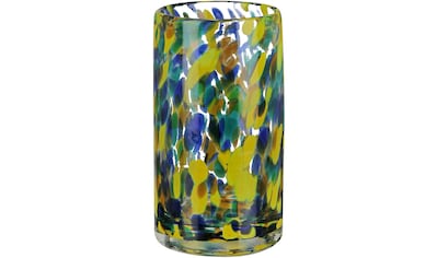 Tischvase »Zylindervase, Splash, aus Glas, Höhe ca. 14,5 cm«, (1 St.)