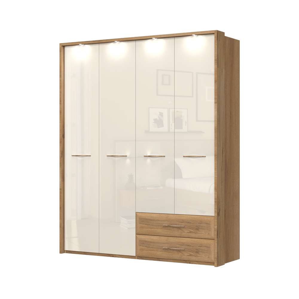 OTTO home Kleiderschrank "Gala, beige hochglänzend UV lackiert, kratzfest, günstig online kaufen