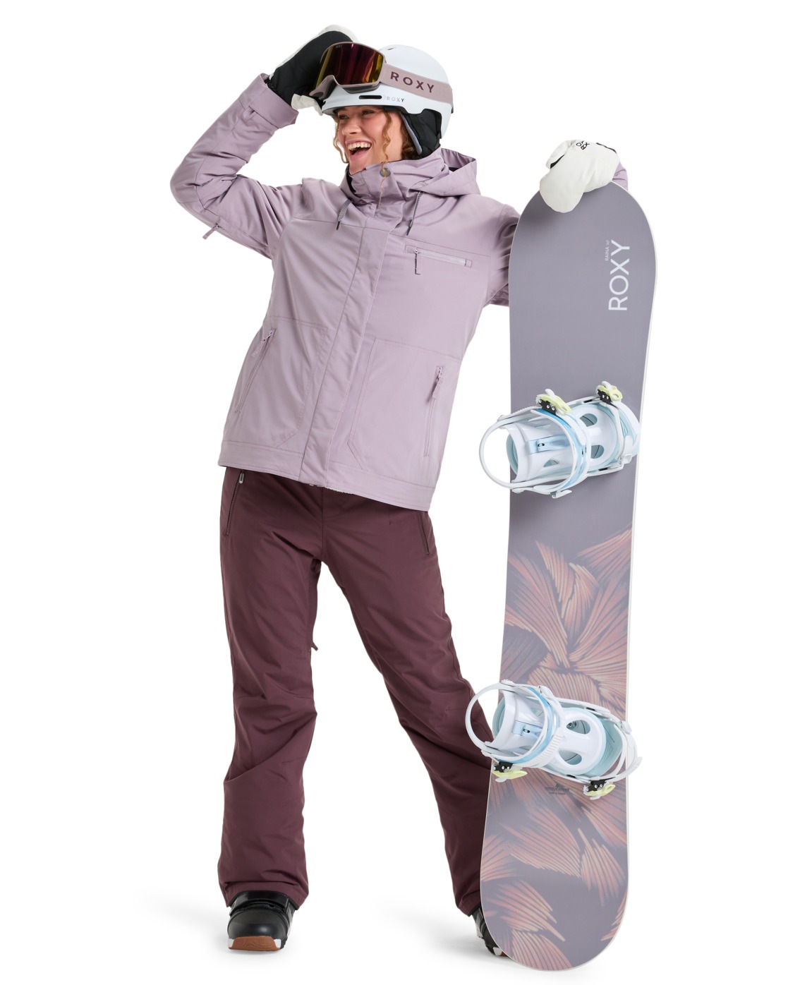 Roxy Veste de snowboard pour femme Brylee Hoodie rose   L 3