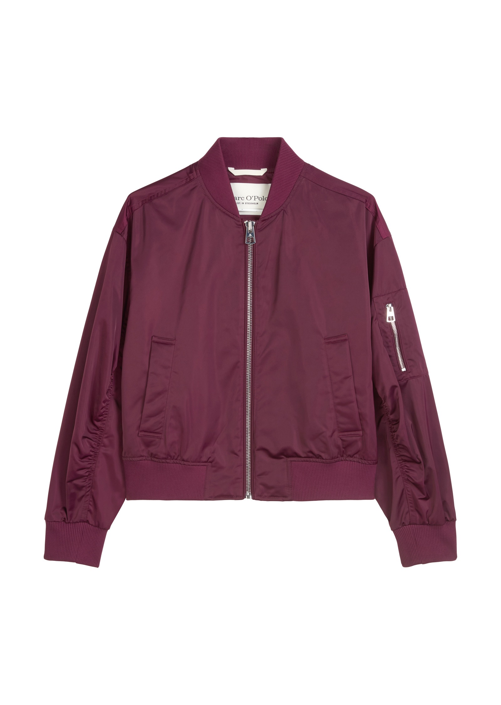 Marc O'Polo Outdoorjacke »aus recyceltem Shiny-Polyester-Twill«, ohne Kapuze