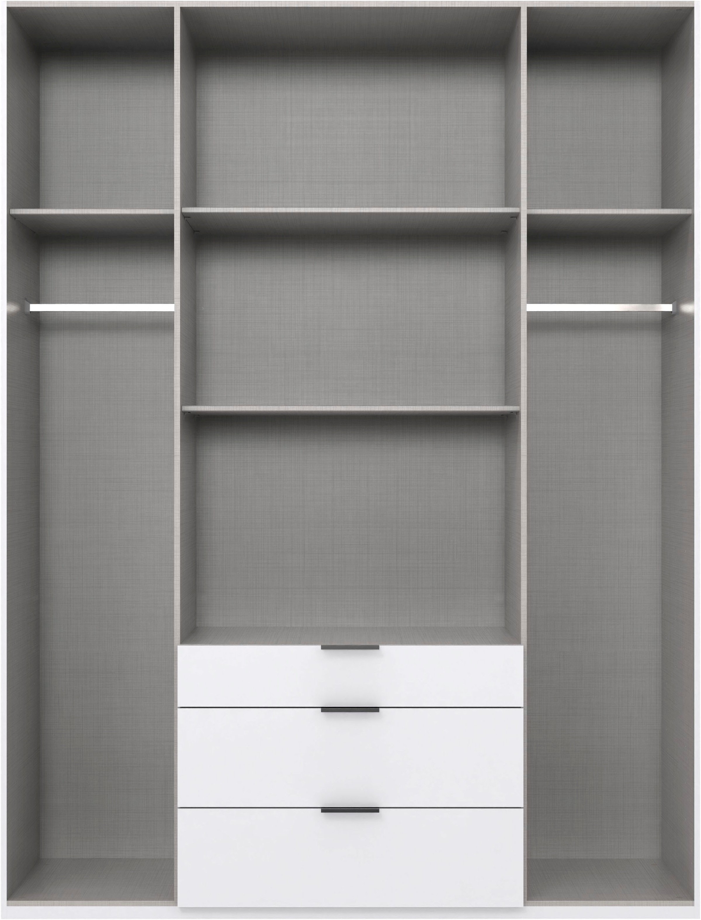 Thumbnail - Wimex Drehtürenschrank "Mugano" mit langen oder kurzen Griffen aus Metall, wahlweise mit oder ohne Spiegel, mit Schublad...