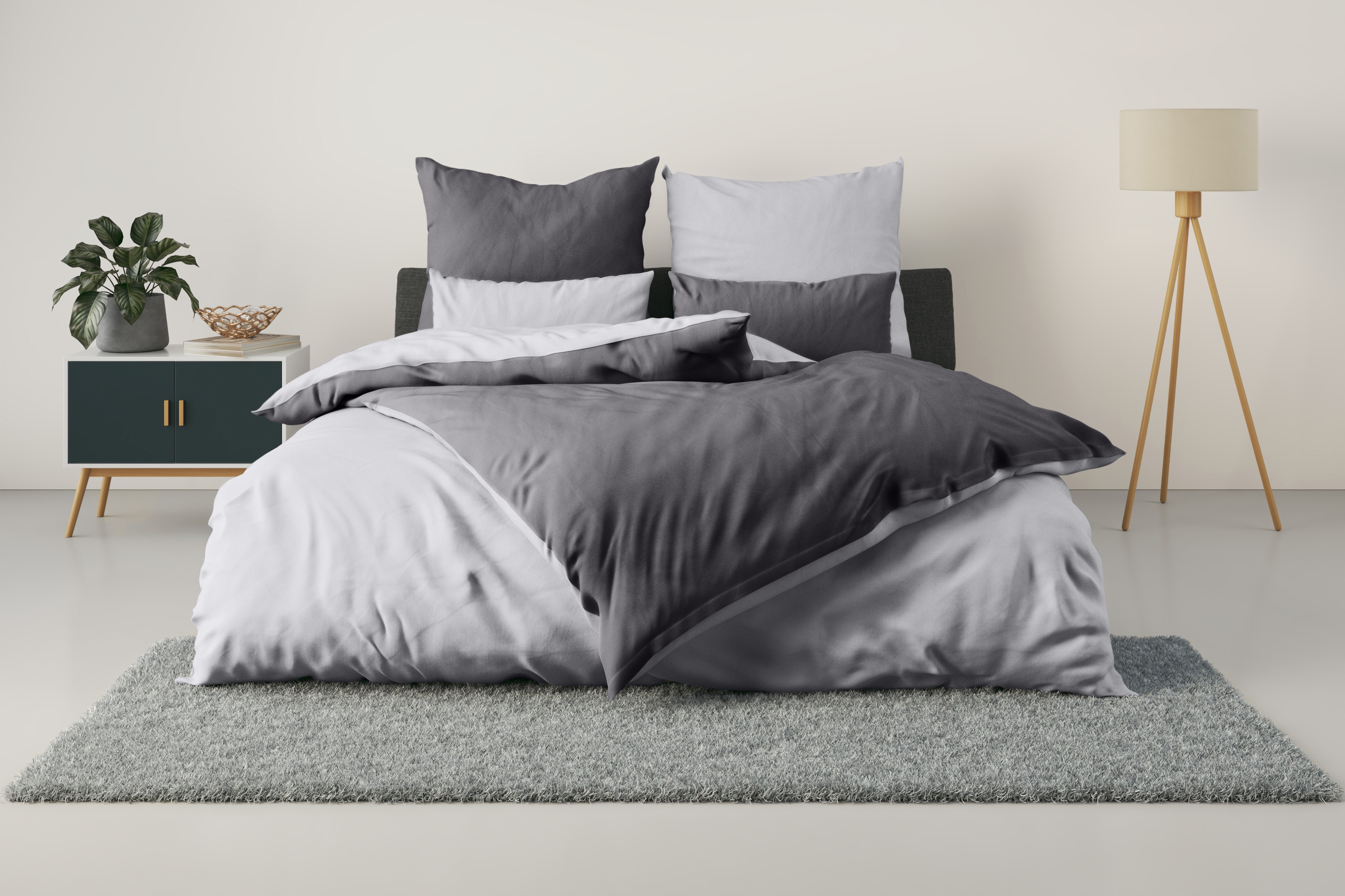 OTTO home "Desner2 100% Microfaser, extra weich, allergikerfreundlich" 2 Stk. Premium Qualität, uni, schnell trocknend, pflegeleicht, ab 135x200 cm