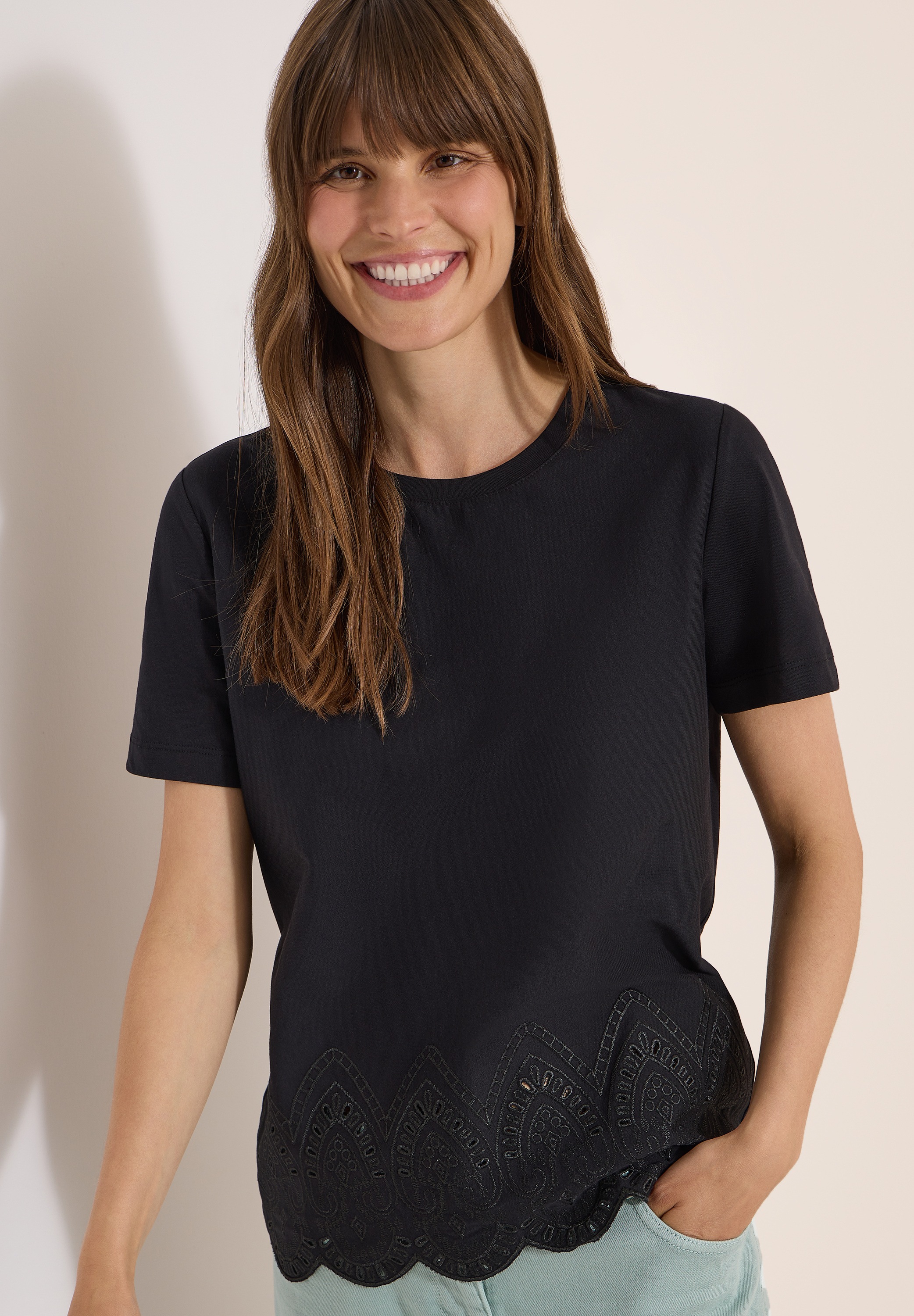 Cecil T-Shirt aus reiner Baumwolle