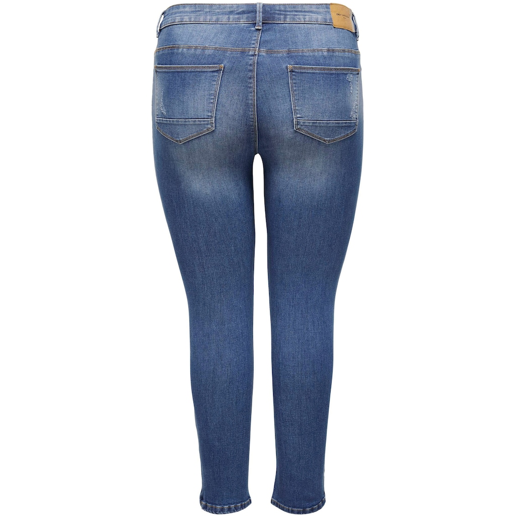 ONLY CARMAKOMA Skinny-fit-Jeans »CARKARLA REG SK ANKLE ZIP JNS«, mit Reißverschluss am Beinabschluss