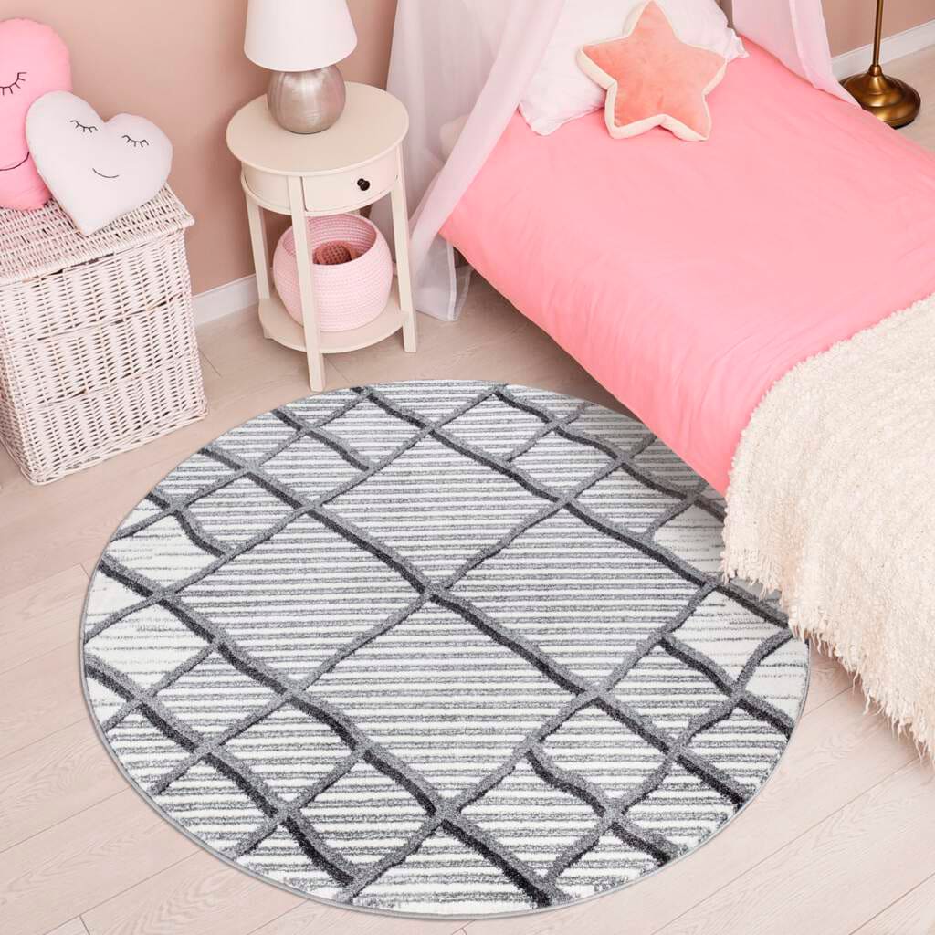 Carpet City Teppich "YOUNG965" rund 11 mm Höhe Moderner Jugend- Kinder Tepp günstig online kaufen