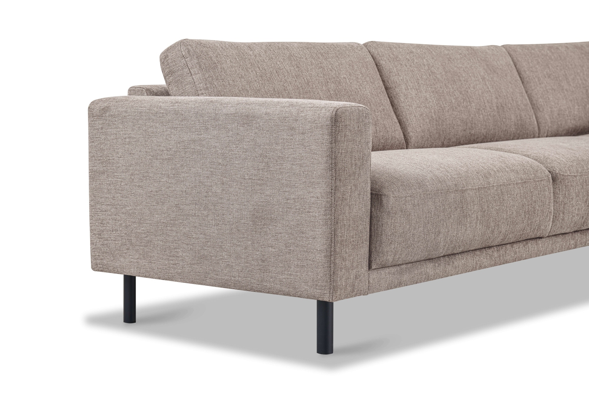 Home affaire Ecksofa »Sveeva, L-Form, B.288 cm, schwarze Metallfüße« langlebiger Webstoff, mit Wellenunterfederung, viele Farben