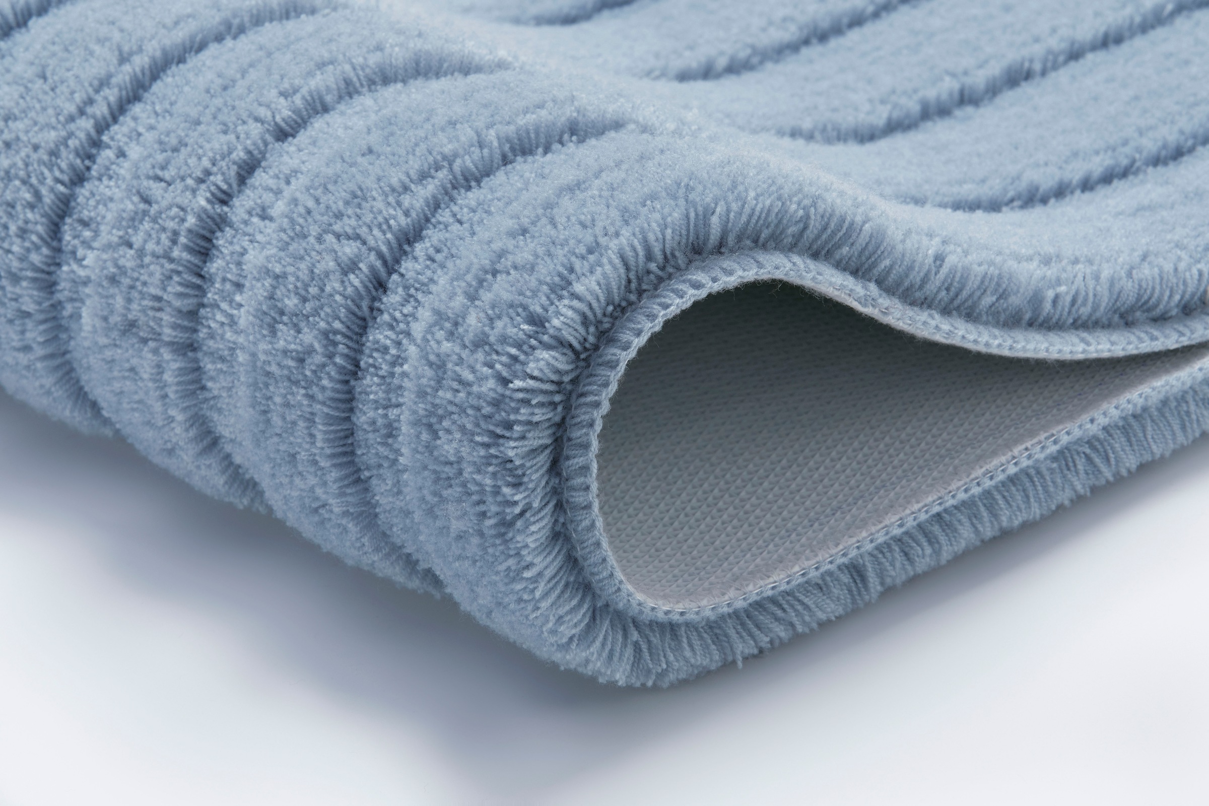 Thumbnail - Kleine Wolke Badematte "Cord" Höhe 25 mm rutschhemmend beschichtet fußbodenheizungsgeeignet Badteppich, Streifen Design,...