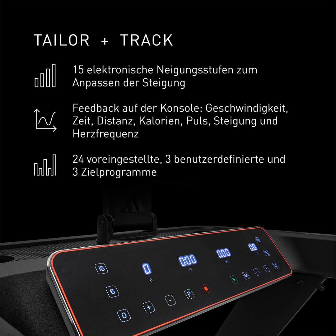 adidas Performance Laufband »T-23«, LED-Beleuchtung, bis 20 km/h, mit Bluetooth und App-Funktion