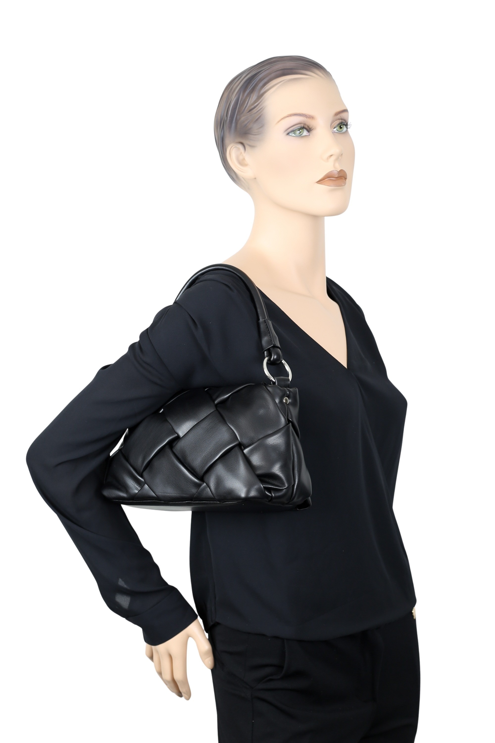 COLLEZIONE ALESSANDRO Schultertasche »Giorgia«, Elegante Flechttasche mit Trageriemen