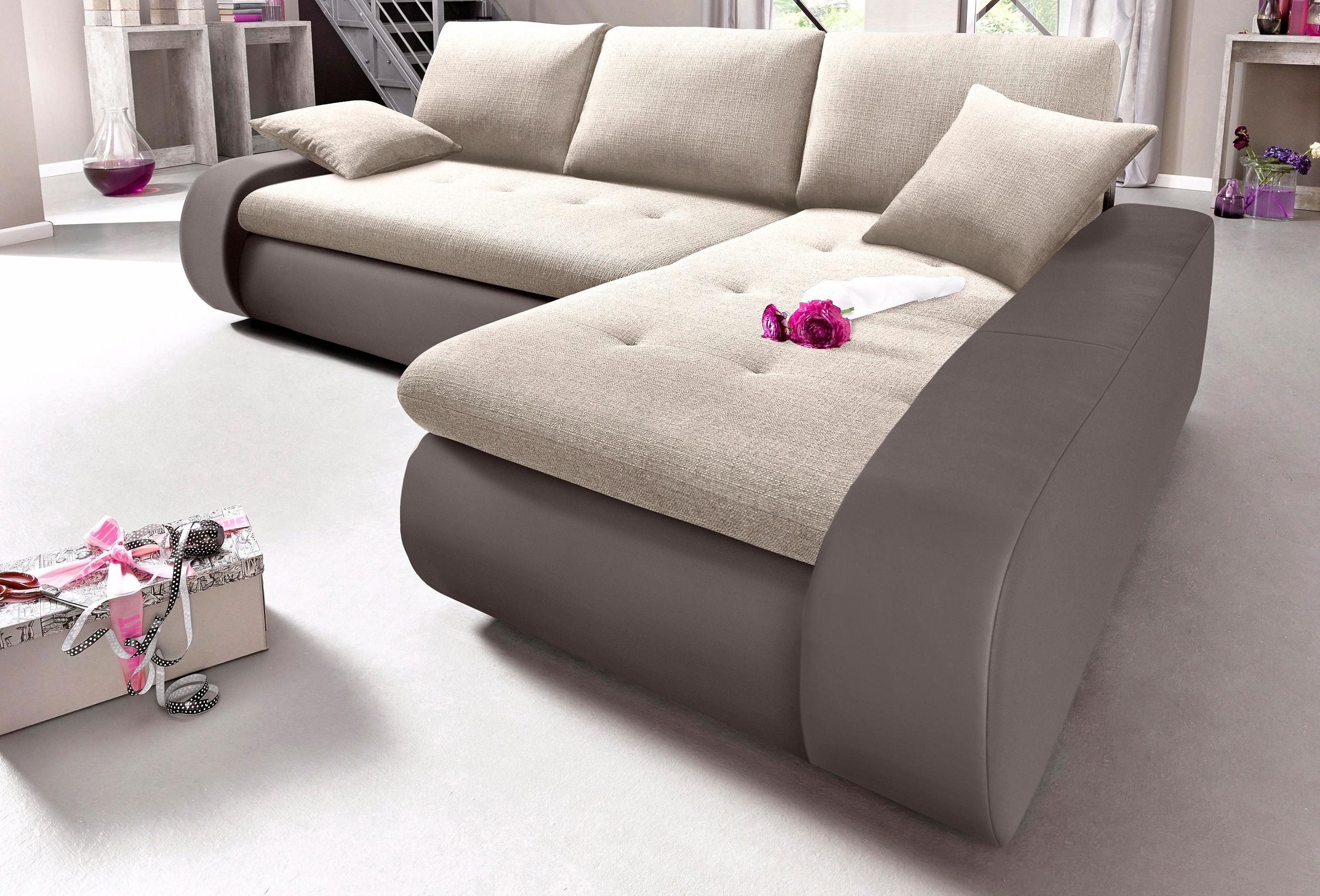 TRENDMANUFAKTUR Ecksofa "Indie, L-Form", wahlweise XL oder XXL günstig online kaufen