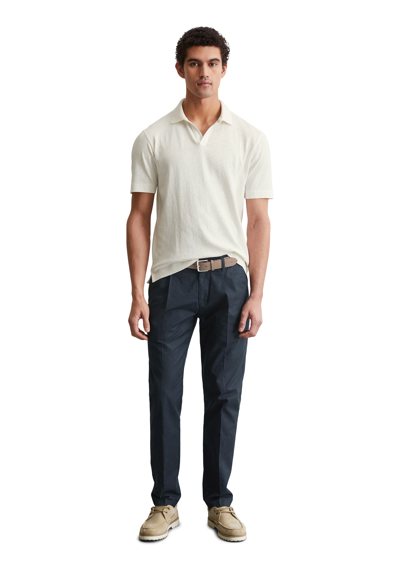 Marc O'Polo Poloshirt »aus Bio-Baumwolle und Leinen«