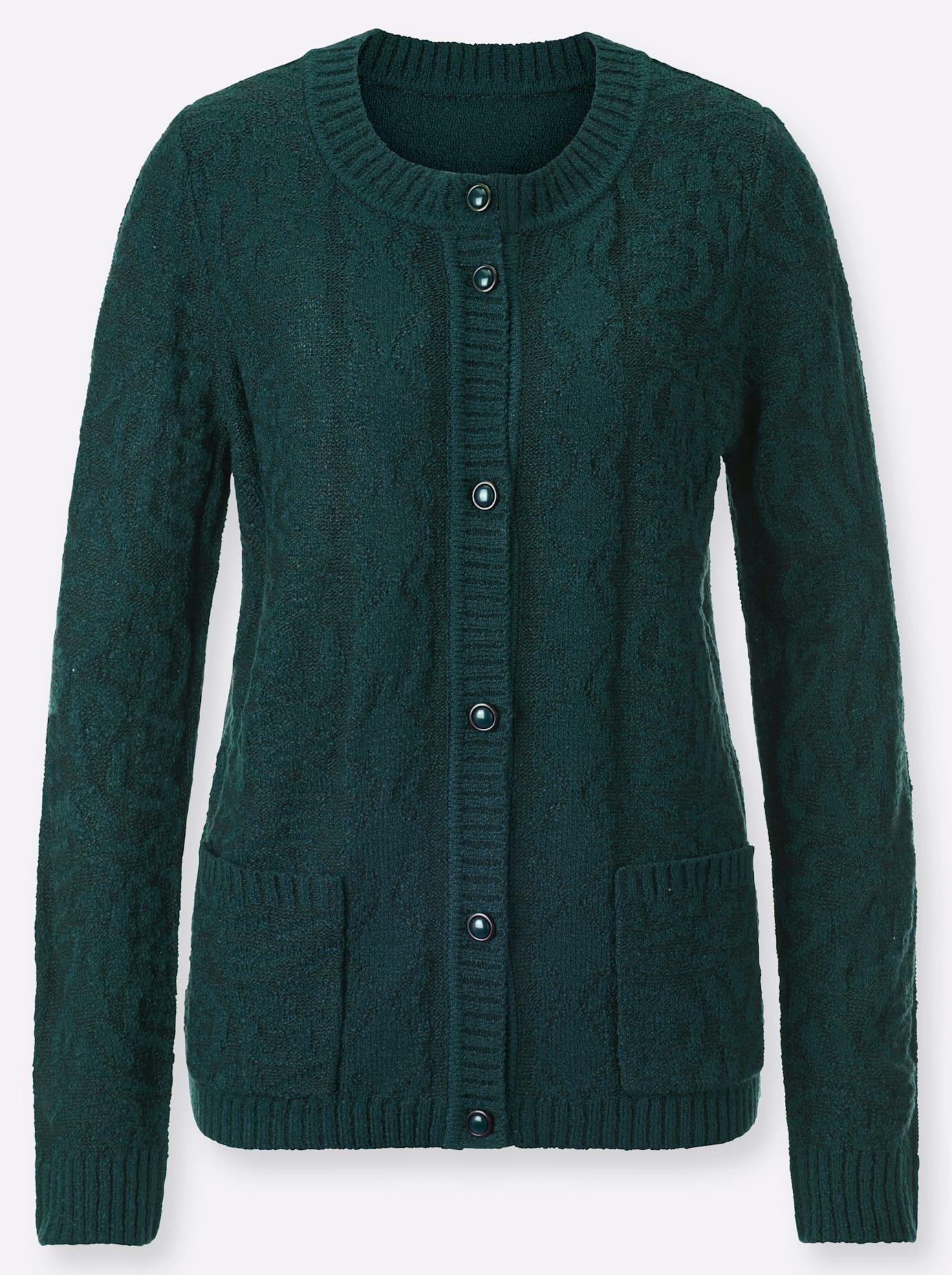 Classic Basics Jacquardstrickjacke
