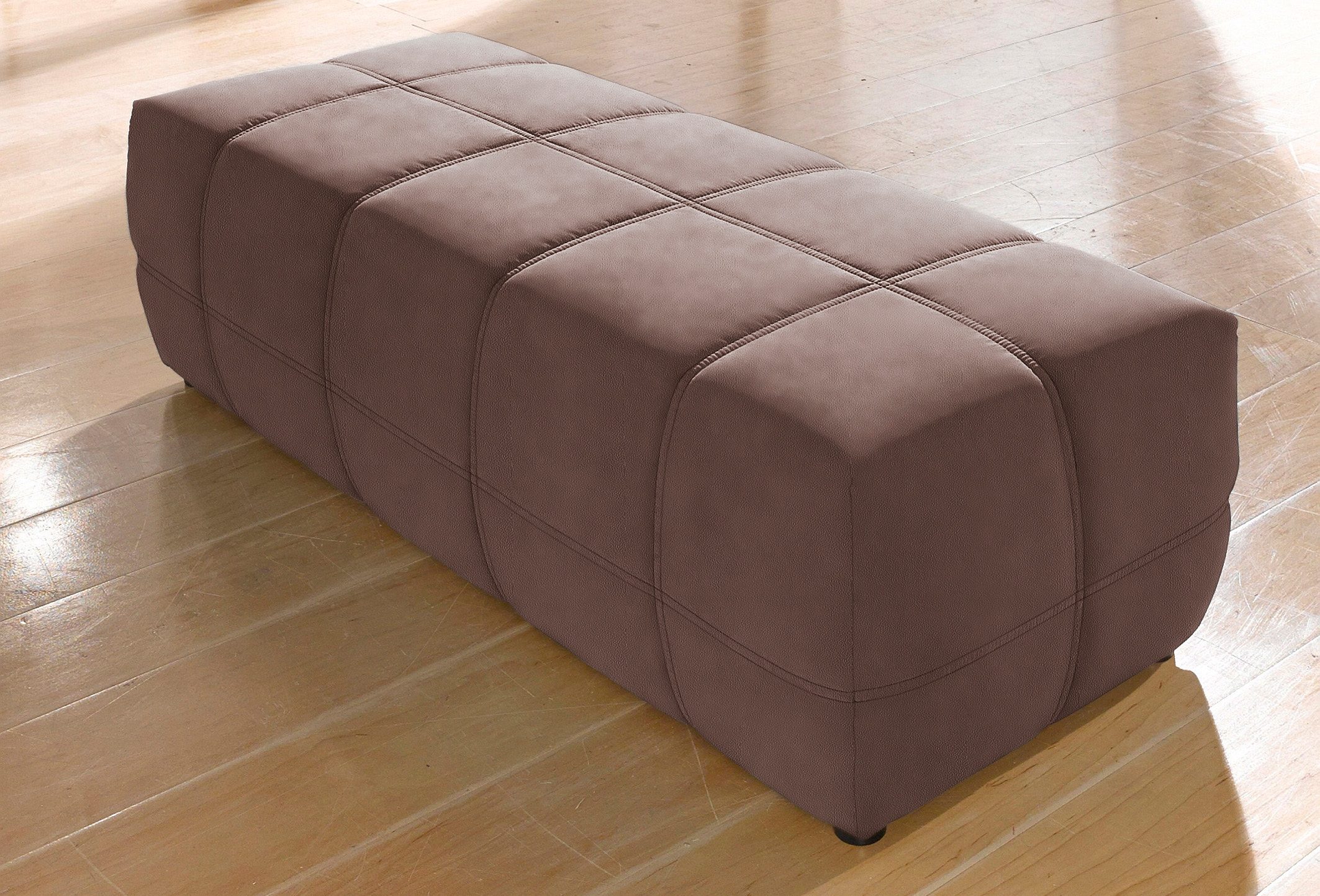 DOMO collection Hocker "BRANDON, komfortabel" große Ausführung passend zu "Brandon", auch in Cord