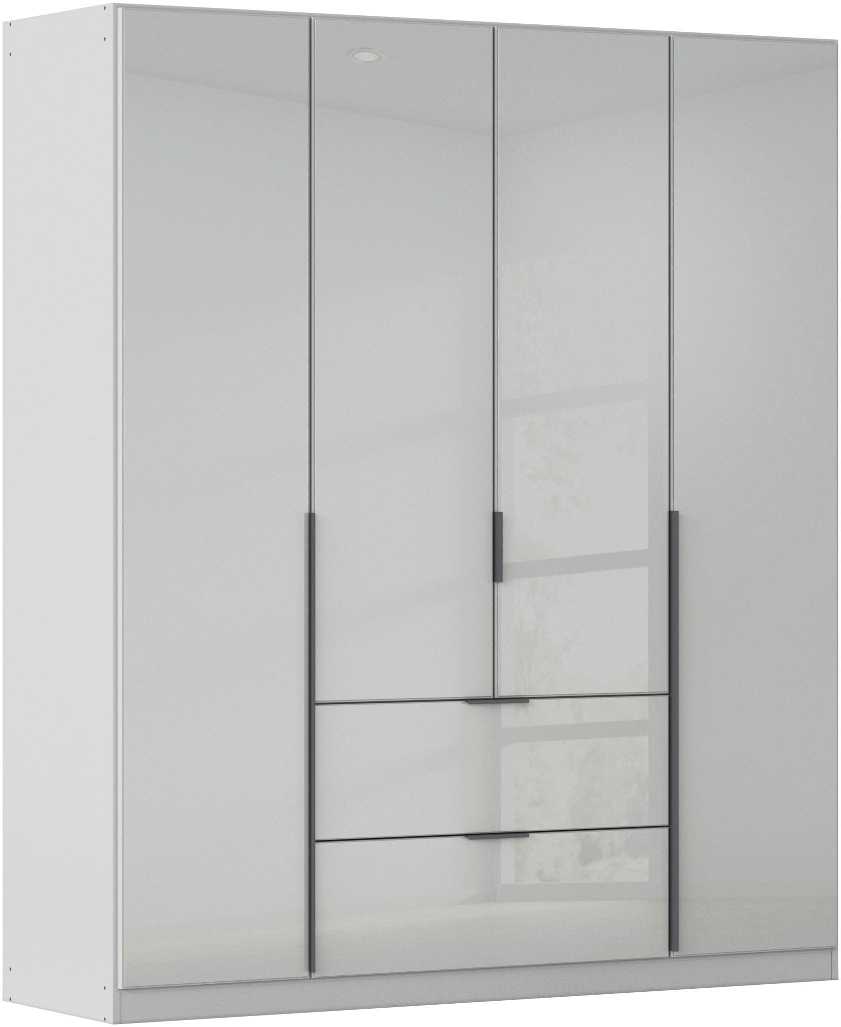 Drehtürenschrank OTTO HOME, B:181cm H:210cm T:54cm, grau, Holzwerkstoff, Schränke, "Kleiderschrank Kleiderschränke Schrank Garderobe AGORDO mit