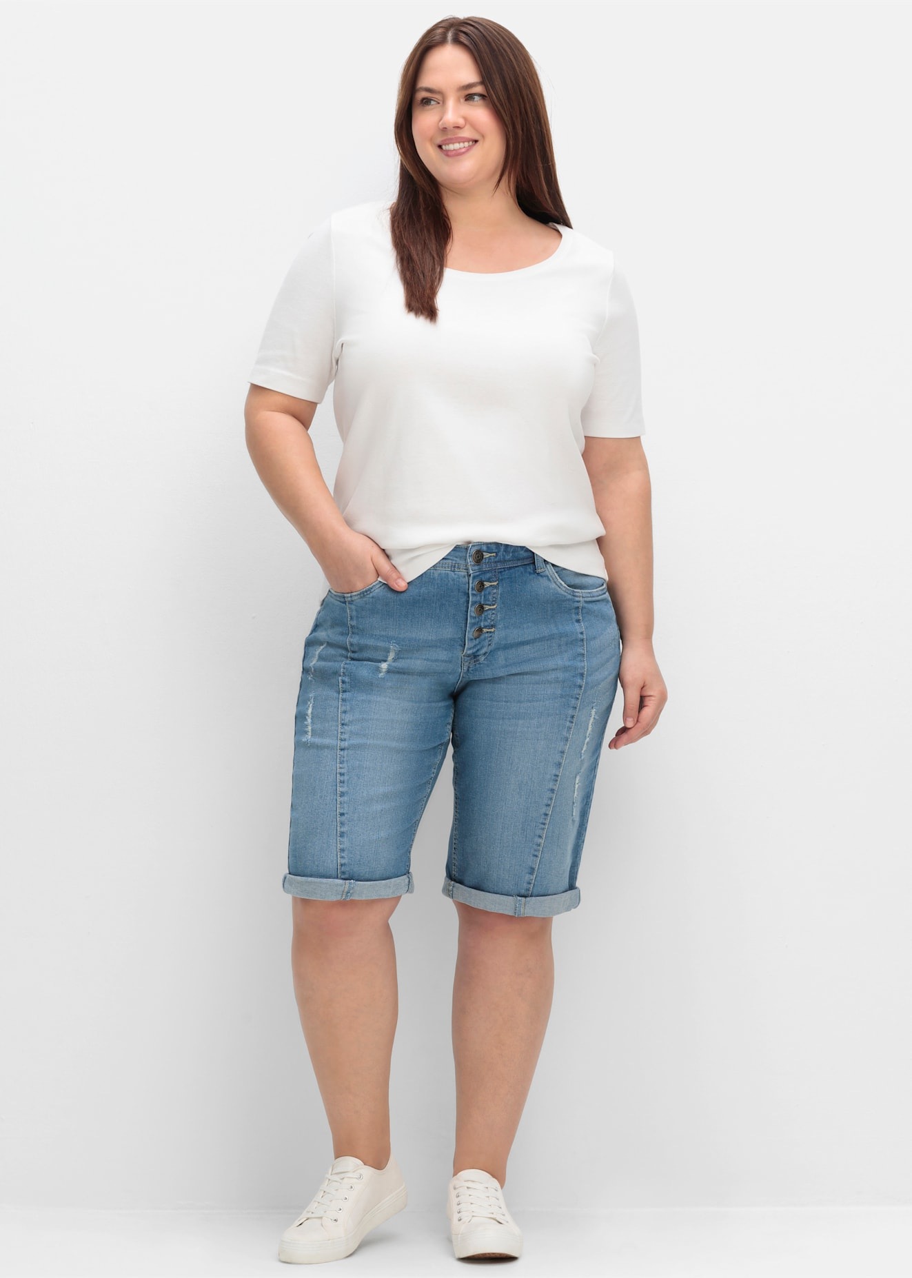 Sheego Jeansbermudas, (1 tlg.) günstig online kaufen