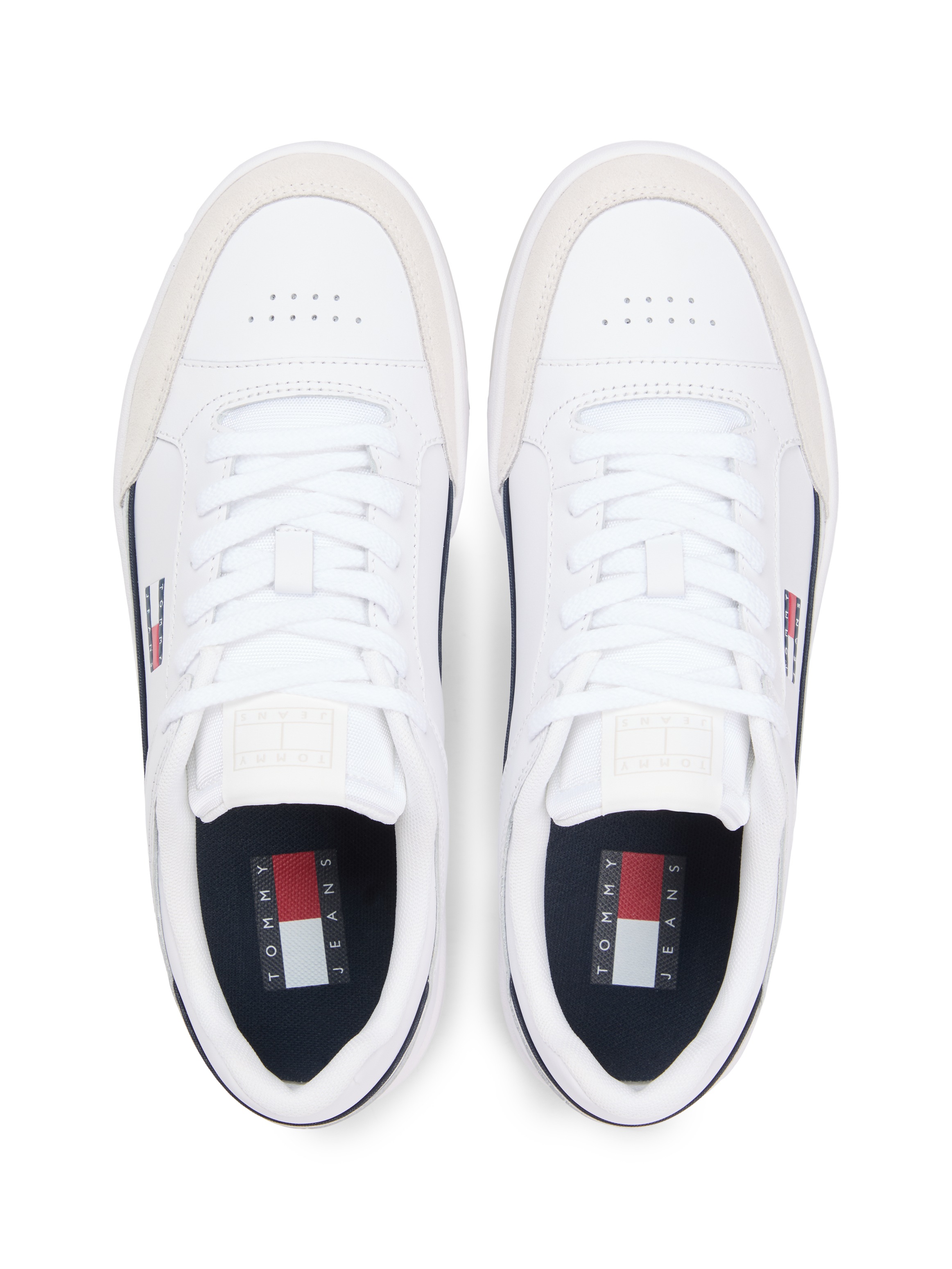 Tommy Jeans Sneaker »TJM CUPSOLE LEATHER«  , Freizeitschuh, Halbschuh, Schnürschuh mit seitlicher Logoflagge