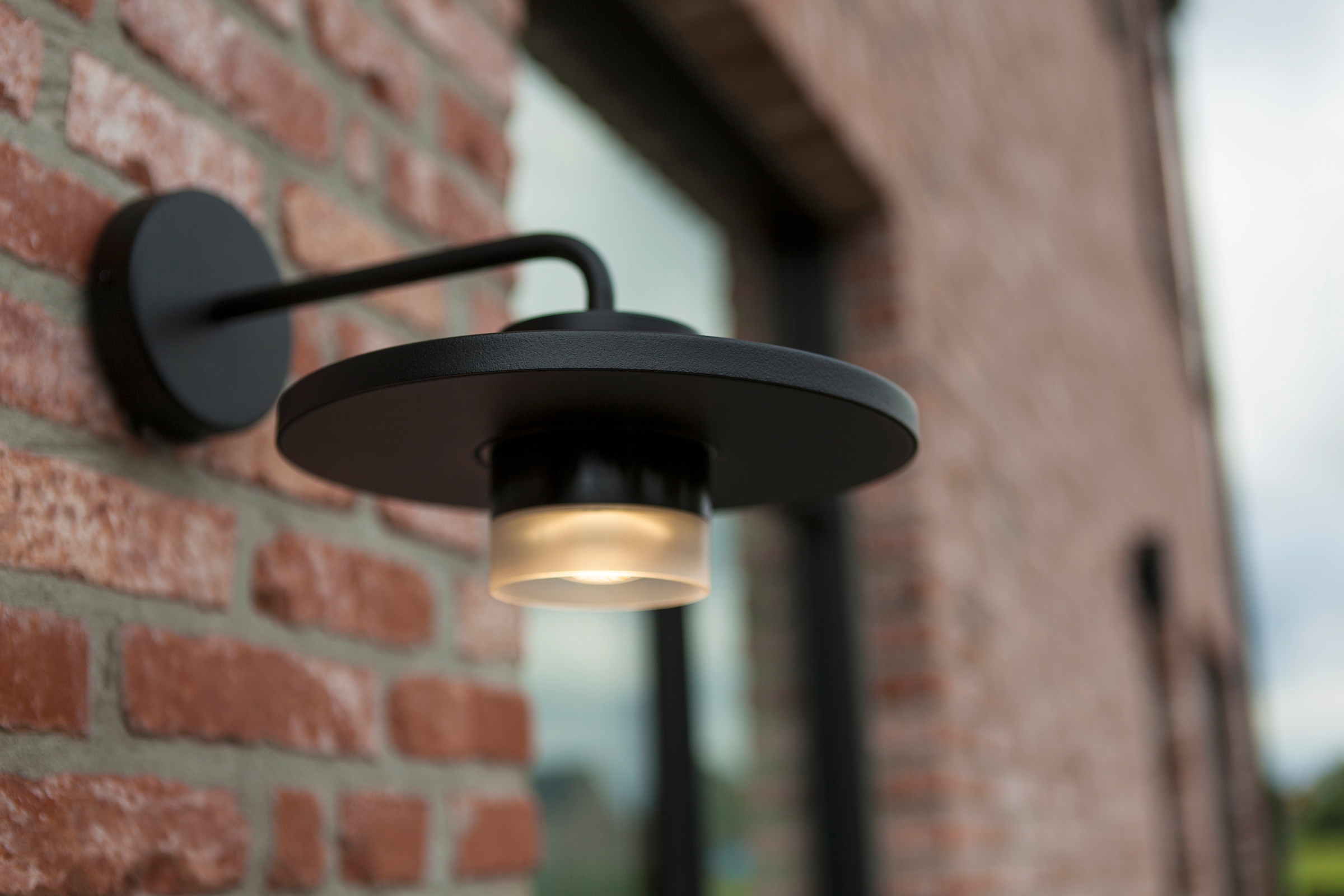LUTEC LED Außen-Wandleuchte »LED-Aussenwandleuchte PLATO, schwarz matt«, 1 flammig, Leuchtmittel LED-Board | LED fest integriert, Design-Award