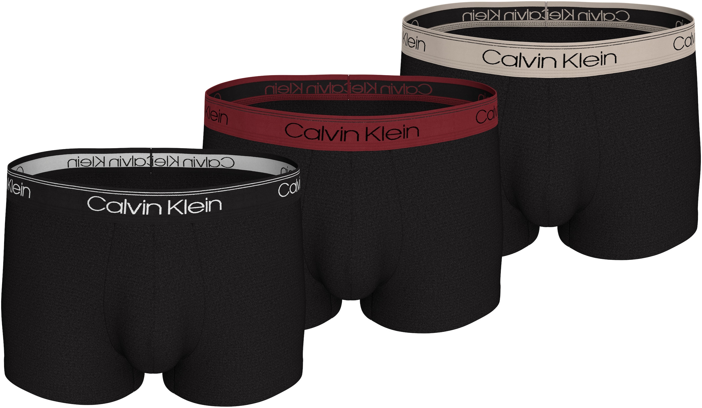 Calvin Klein Underwear Trunk "LOW RISE TRUNK 3PK", (Packung, 3 St., 3er), mit Logo-Stretchbund