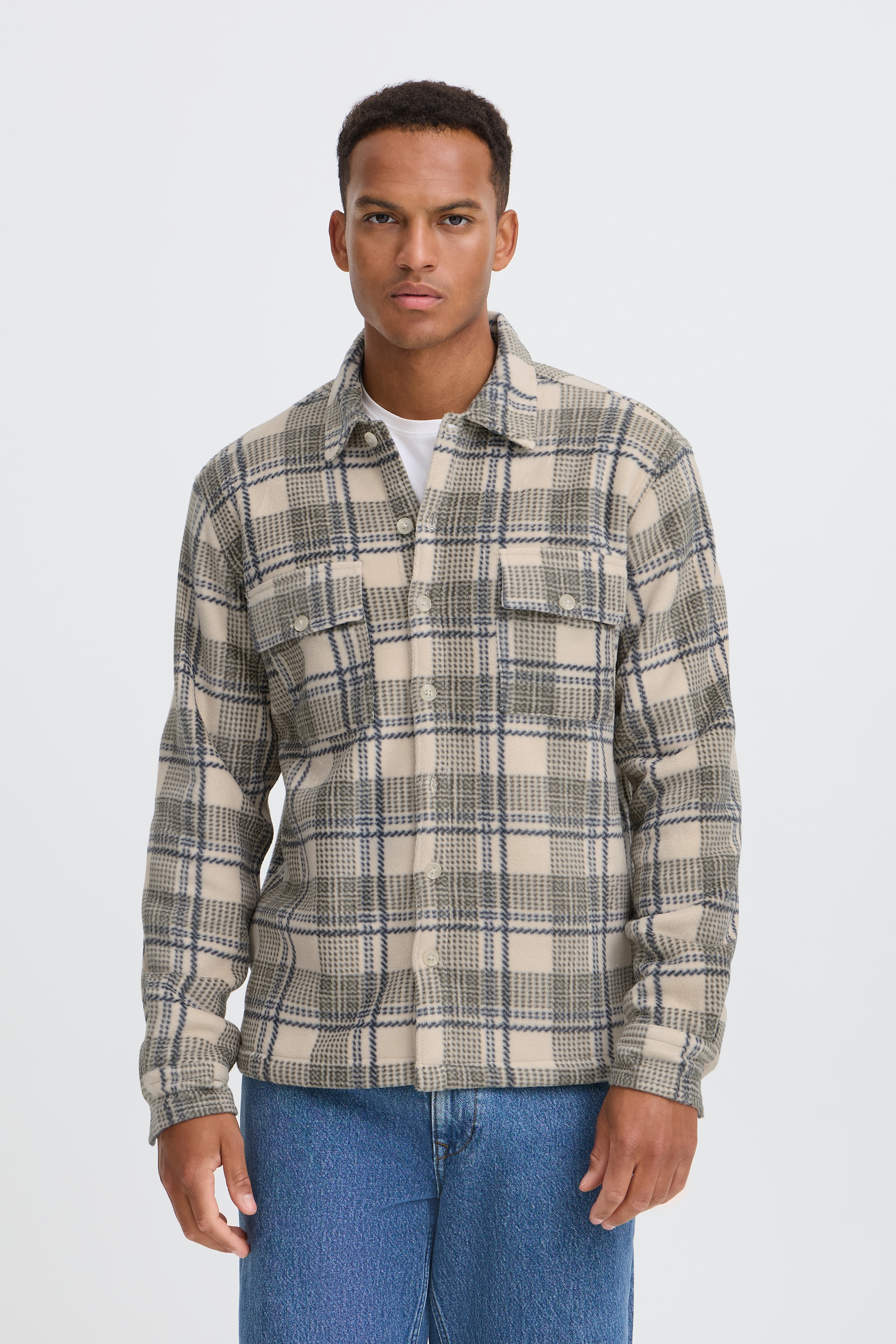 Blend "BHBAKI SHIRT CHECK" Kunstfaser, regular fit
