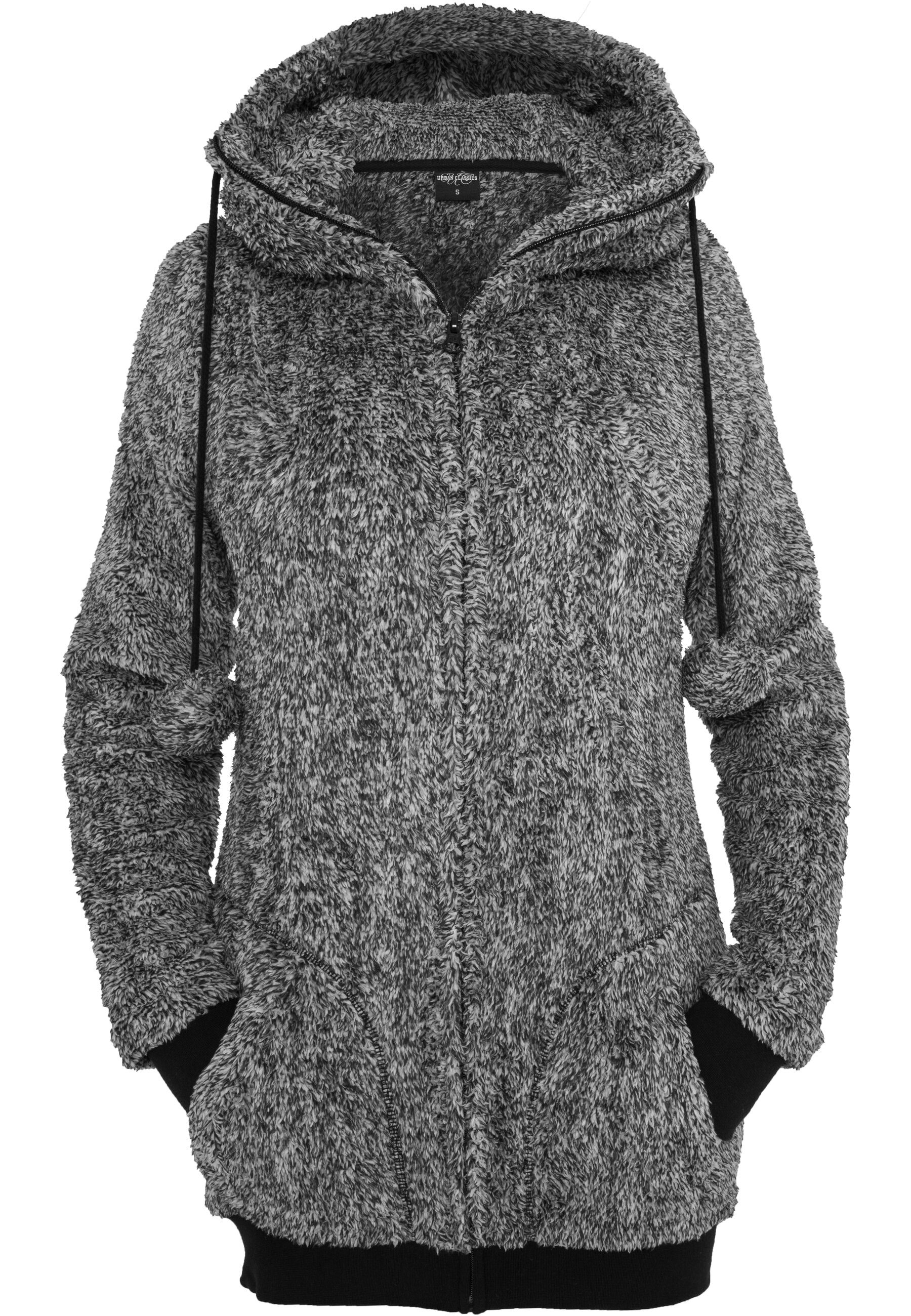 URBAN CLASSICS Sweatjacke »Urban Classics Damen Ladies Melange Teddy Zip Hoody«