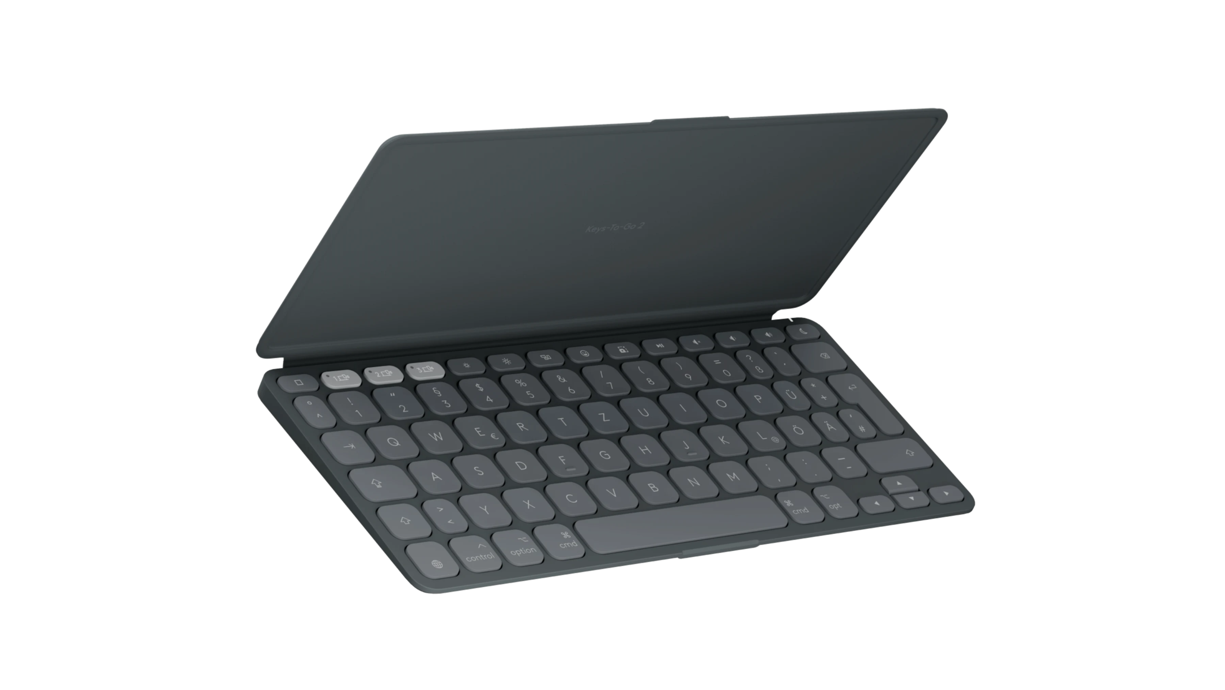 Logitech Gaming-Tastatur »Keys-To-Go 2 - GRAPHITE - DEU - BT - N/A - WESTMID-511-APPLE«, Bluetooth Low Energy technology