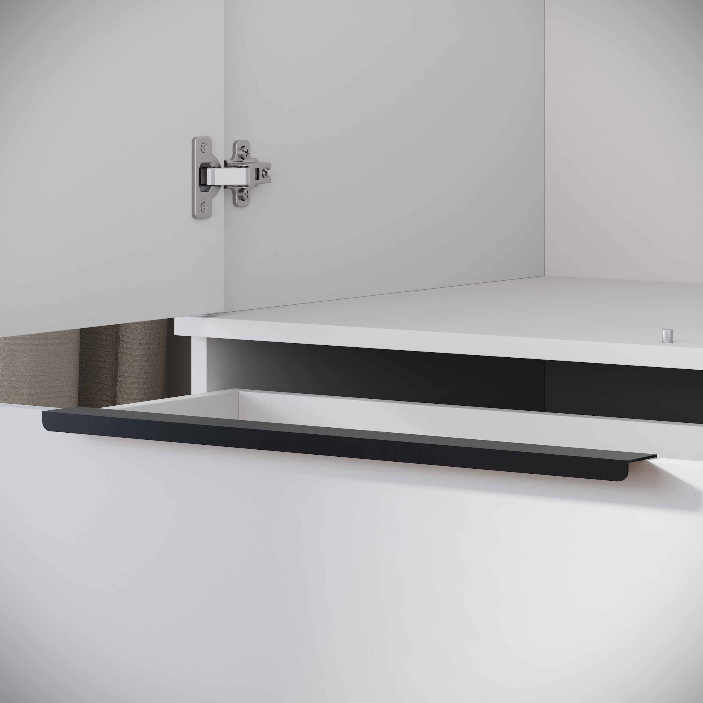 Home affaire Kleiderschrank »Spirit Kleiderschrank mit Spiegel, Schublade und 2 Kleiderstangen« Mit schwarzen Metallgriffen – viel Stauraum und flexible Aufteilung
