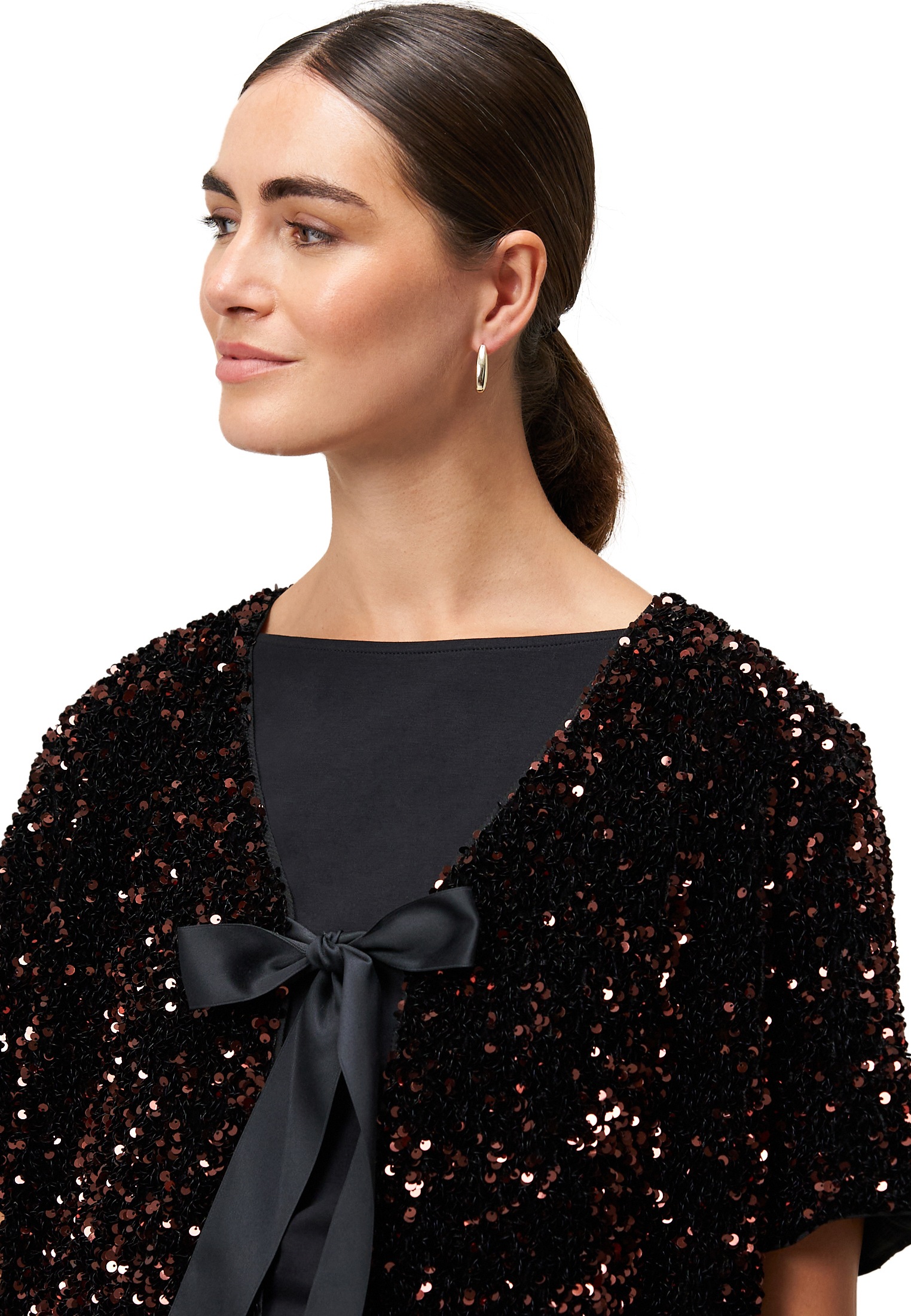 Zero Jackenblazer »Damen mit Pailletten« Bindedetail