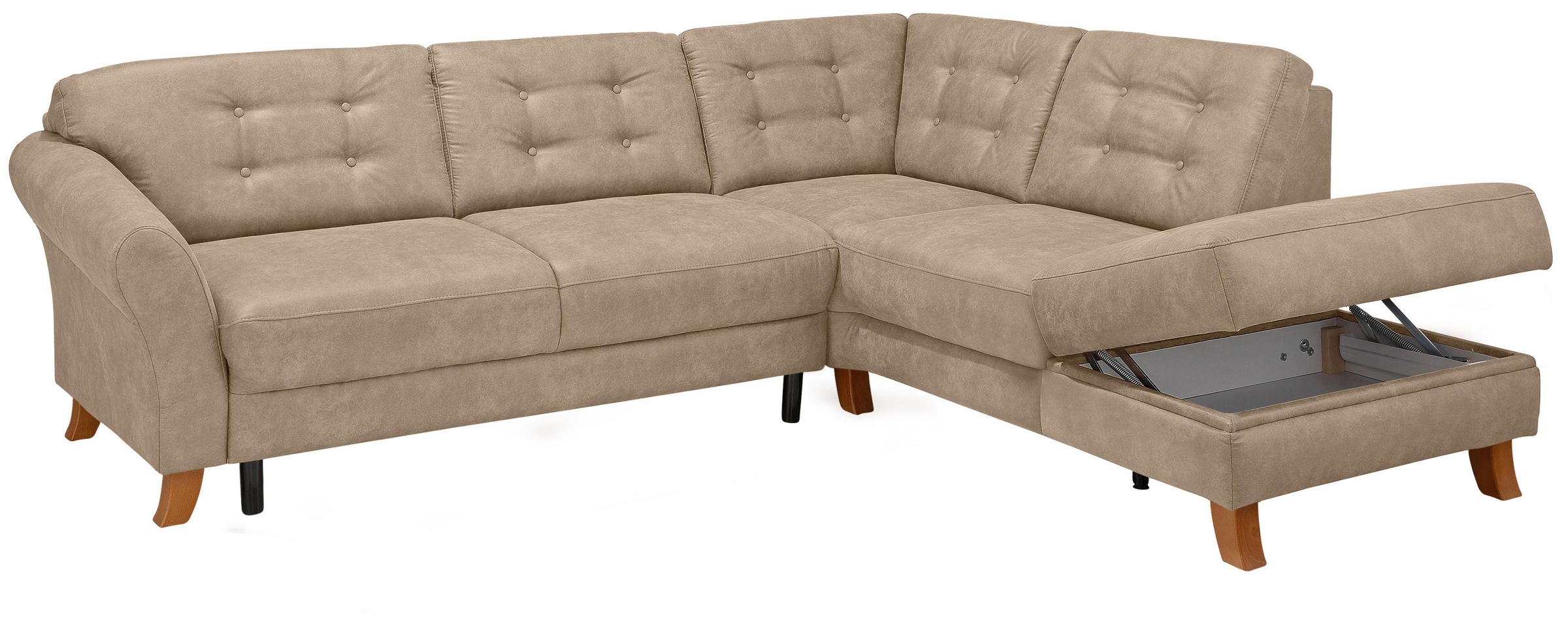 Home affaire Ecksofa »Trondheim L-Form«, mit Federkern