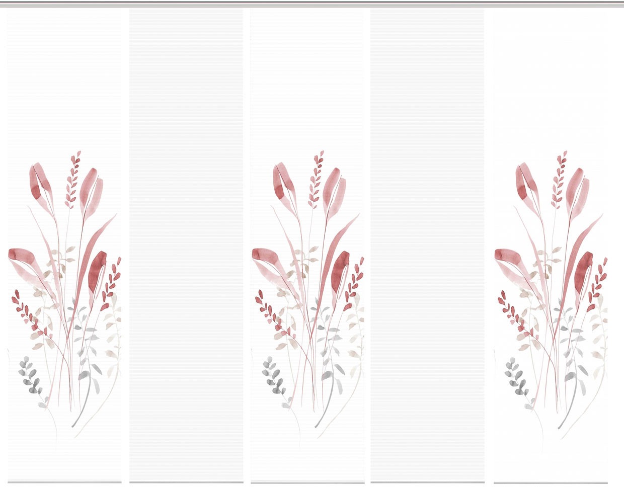 Thumbnail - Vision S Schiebegardine "AYENE 5er SET" Paneelwagen 5 Stk. tlg. Schiebevorhang Digidruck 5er Set AYENE