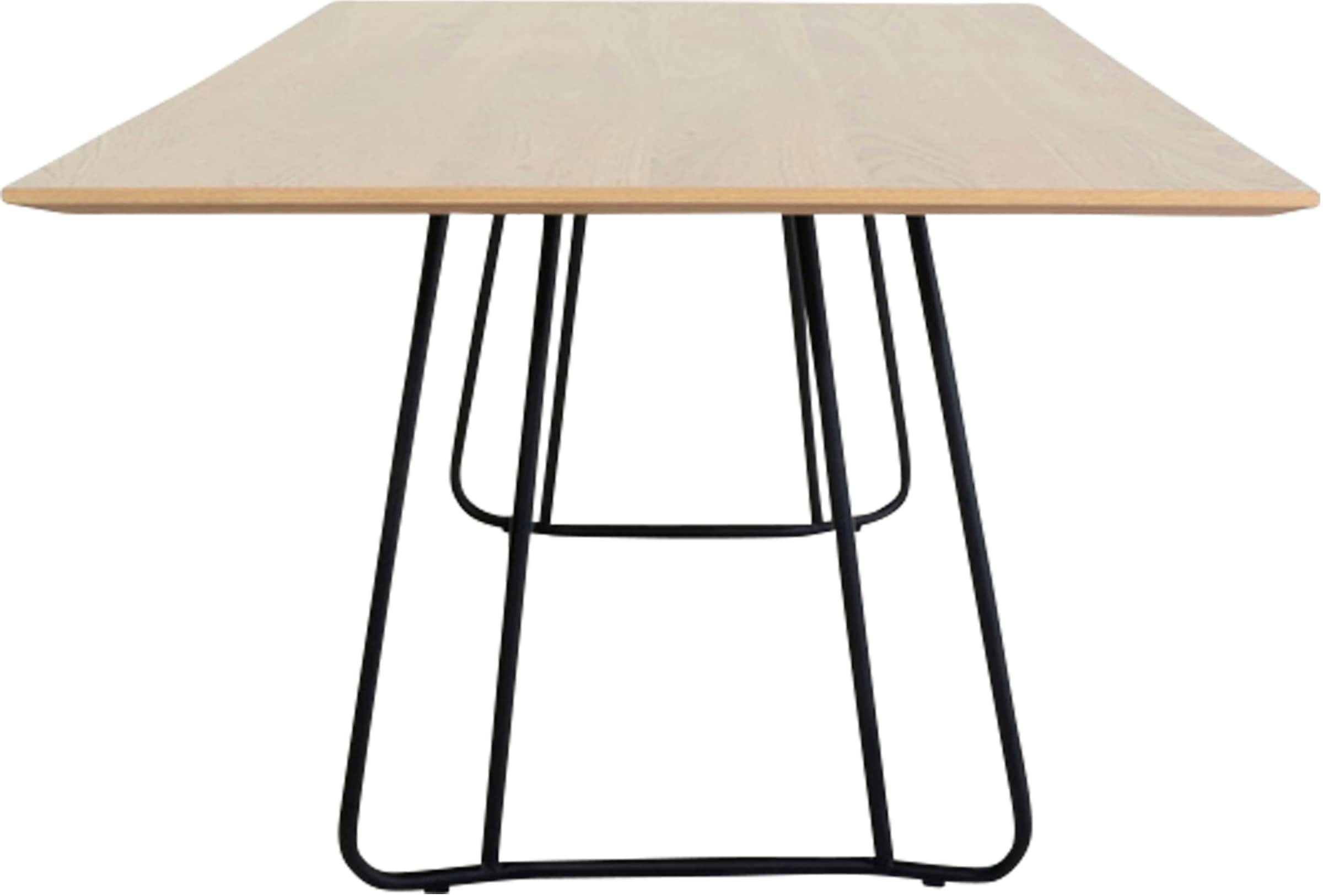 | & »Pego«, Echtholzfunier Komfort in Wohnen BAUR Tischplatte, Asteiche K+W bianco Esstisch rechteckige