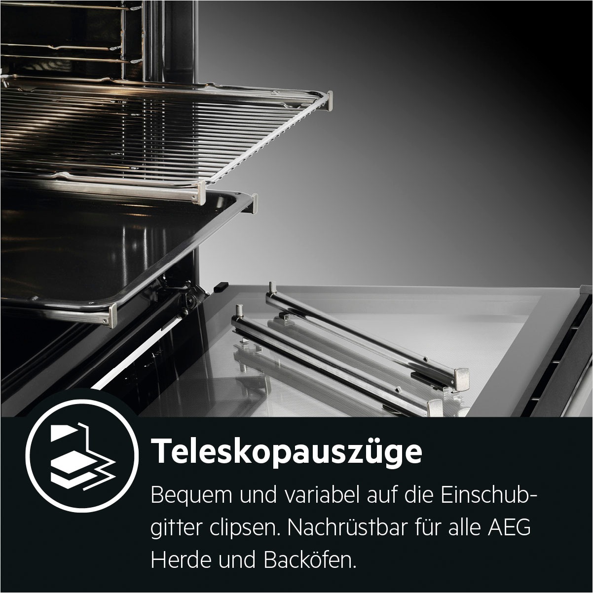 AEG Einbaubackofen Serie 8000 »BSE78228BM«, mit Vollauszug, Steam Clean