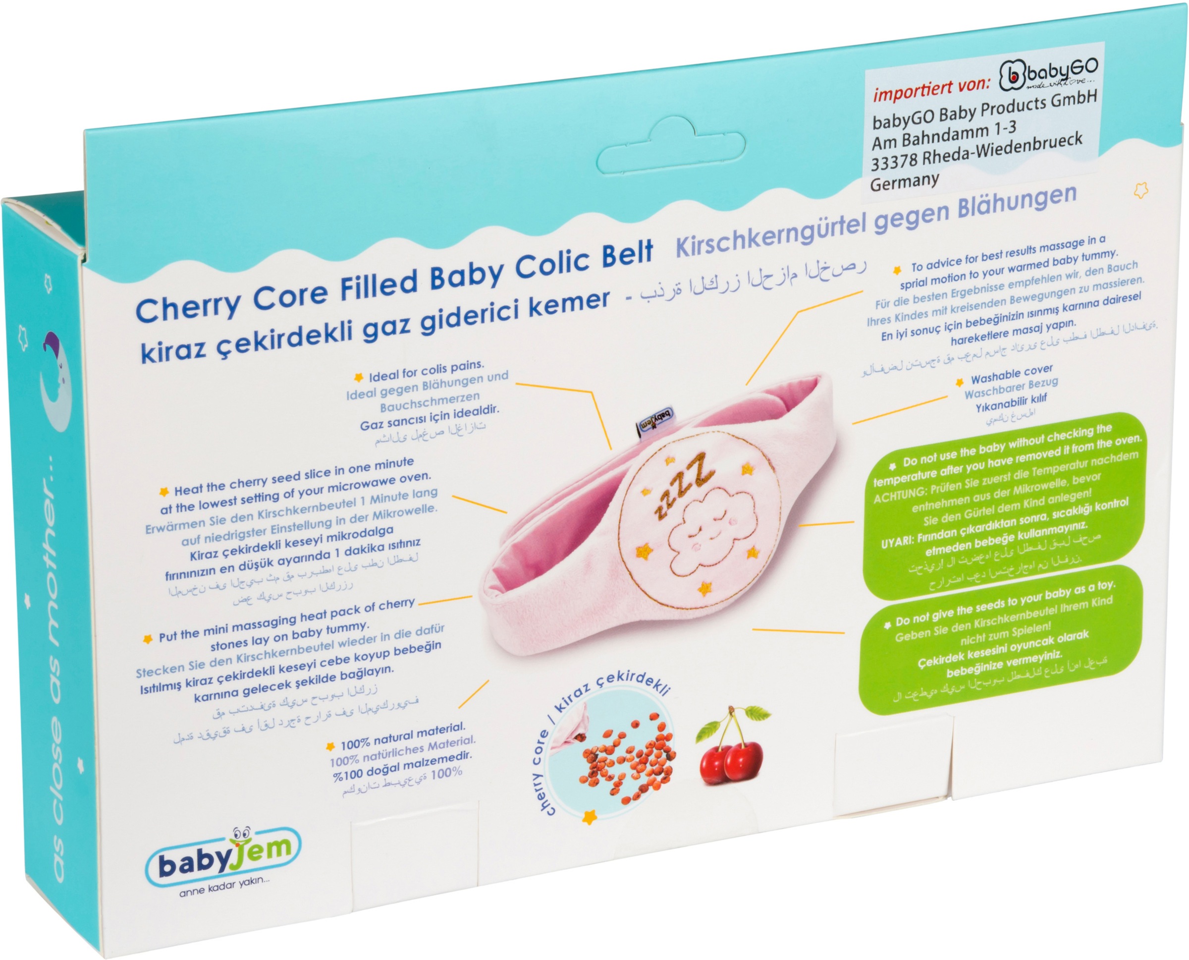 Babyjem Wärmekissen »Kirschkerngürtel, pink«, Made in Europe