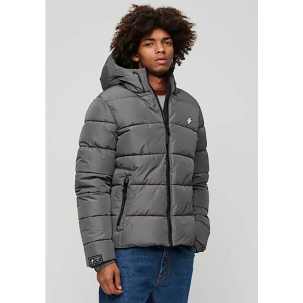 Superdry Steppjacke »HOODED SPORTS PUFFR JACKET«, mit Kapuze