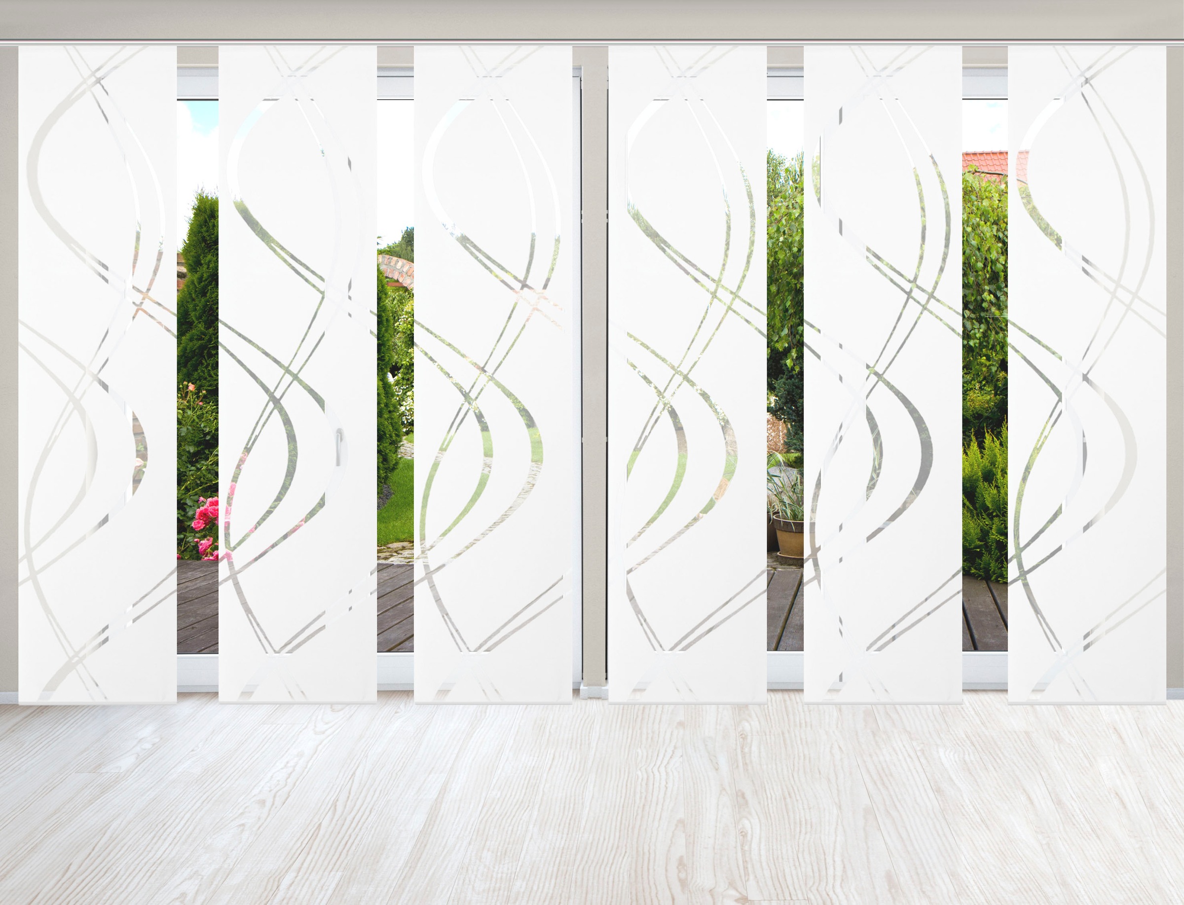 HOME WOHNIDEEN Schiebegardine "TIBERIO 6er SET" Paneelwagen 6 Stk. tlg. Sch günstig online kaufen