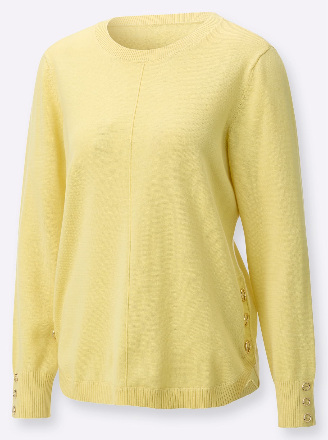 CASUAL LOOKS Long Sleeve Sweater Lemon Size 42 2