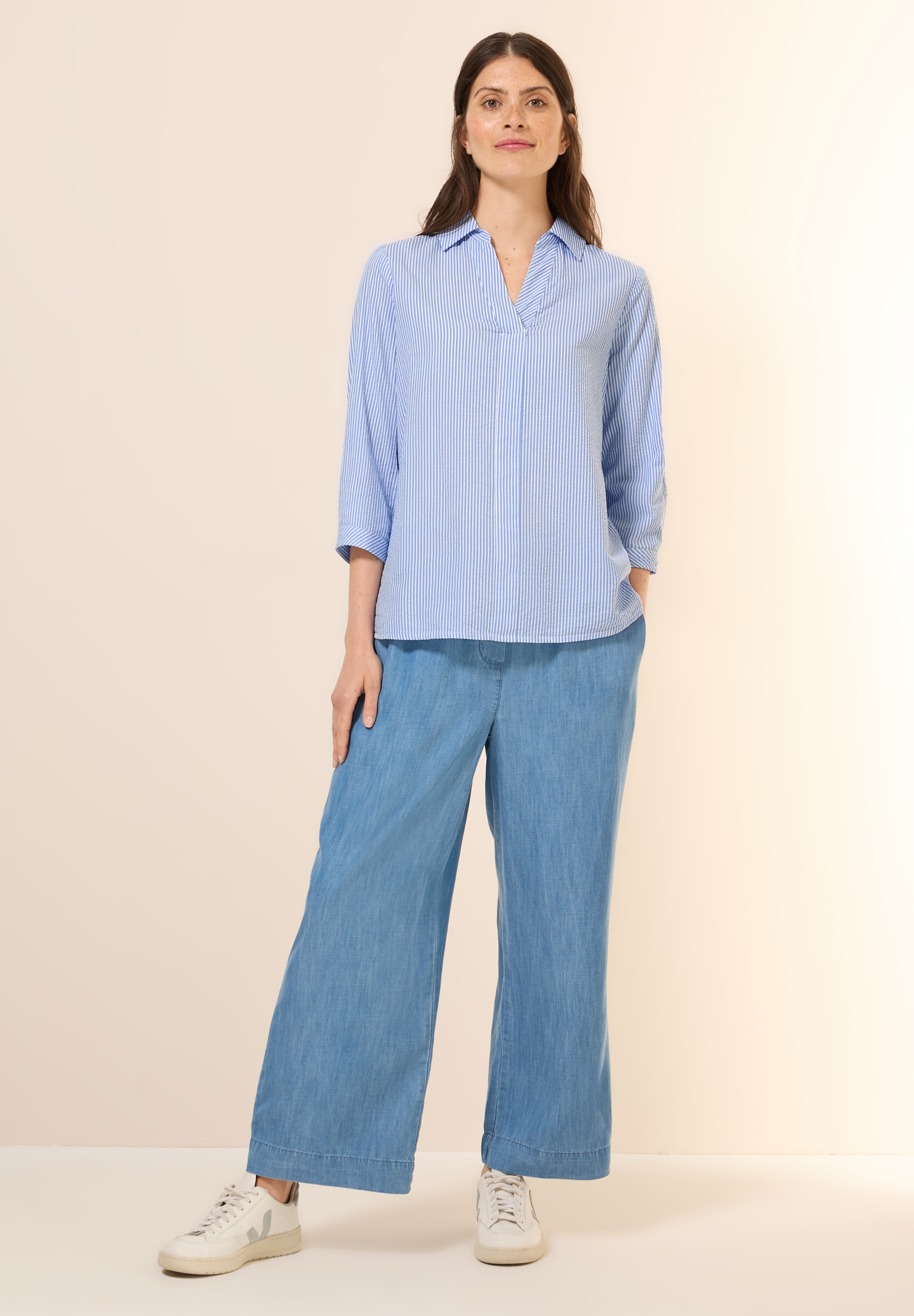 Cecil Klassische Bluse, mit 3/4 Ärmeln