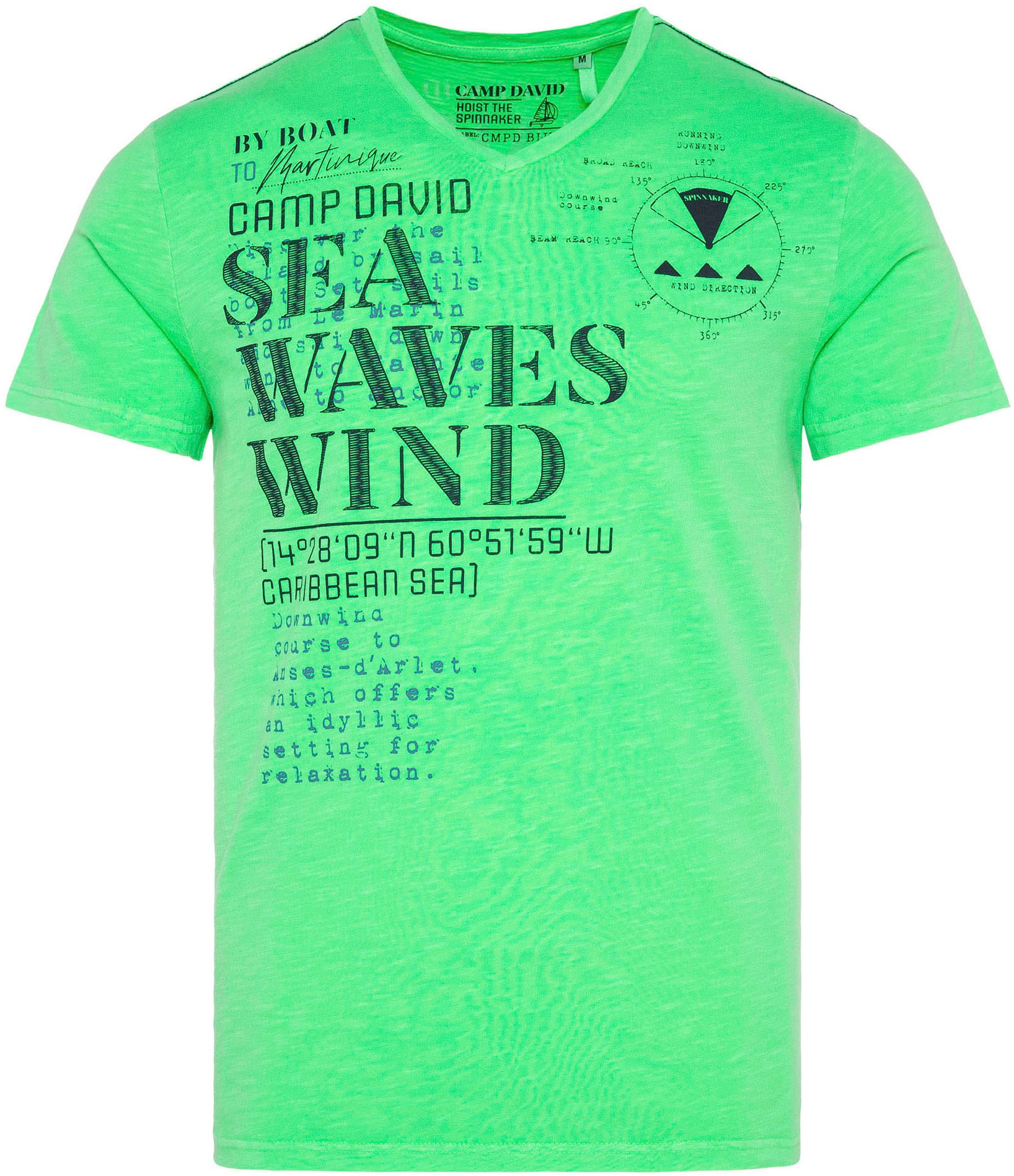 CAMP DAVID T-Shirt, mit Wording-Prints