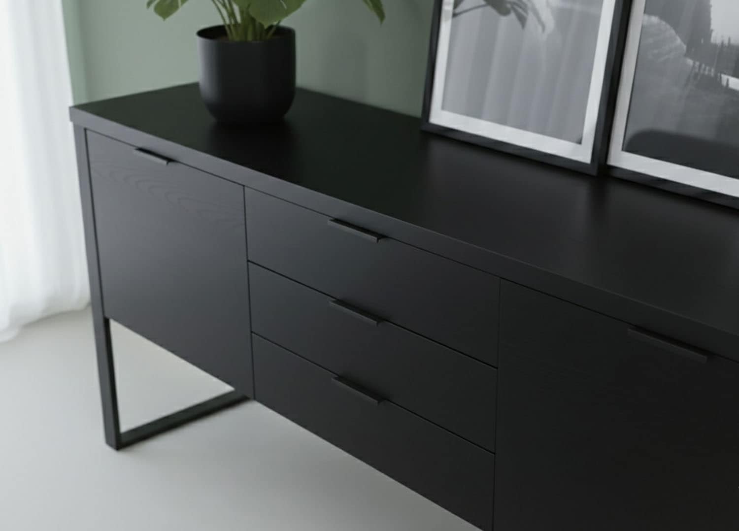 Jahnke Sideboard »LOOP SB 180« Sideboard,2 Türen + 3 Schubladen, Metallrahmen, Breite 180 cm