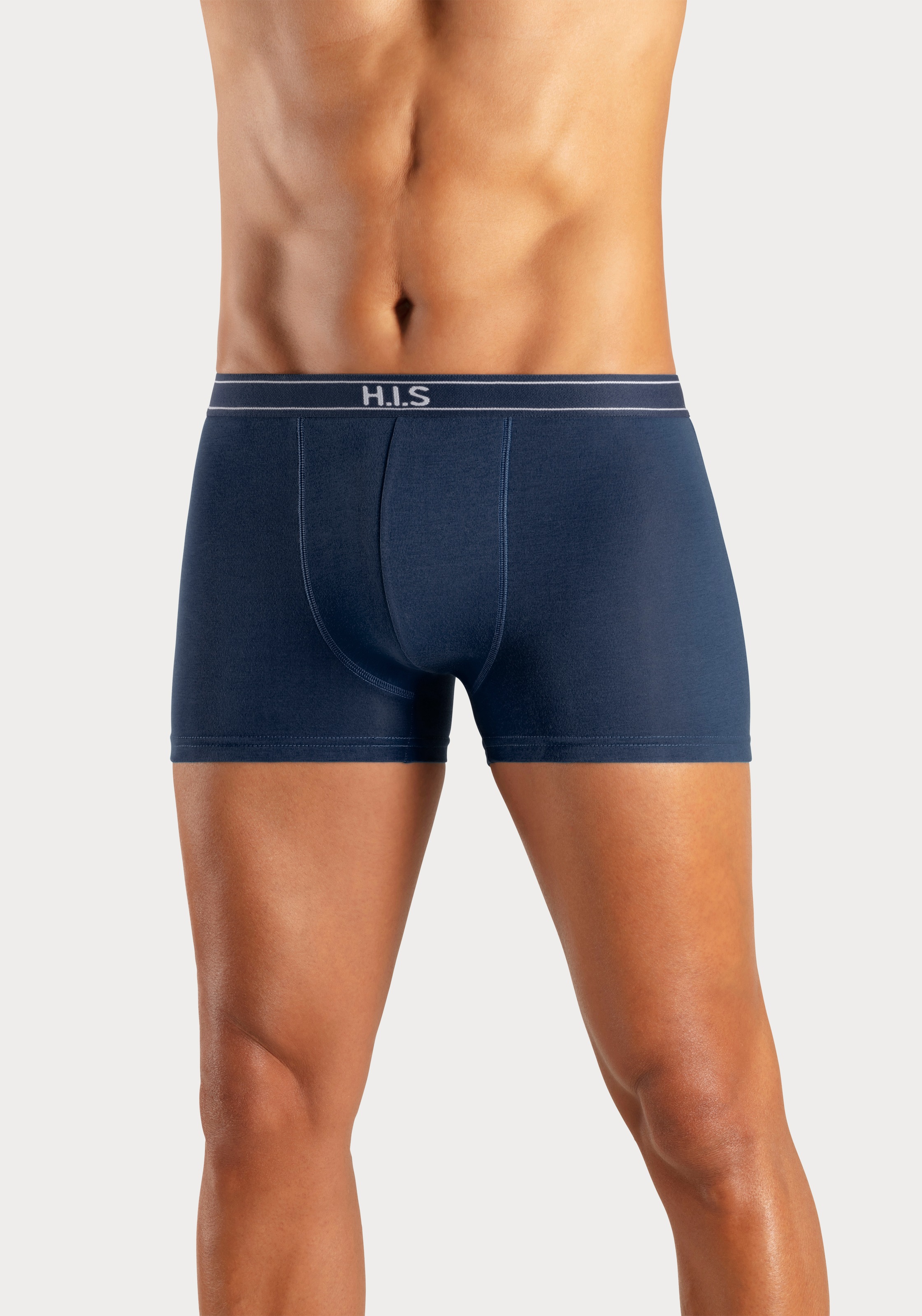 H.I.S Boxer "Boxershorts für Herren" Packung, 5 Stk. mit Steifen und Logo i günstig online kaufen