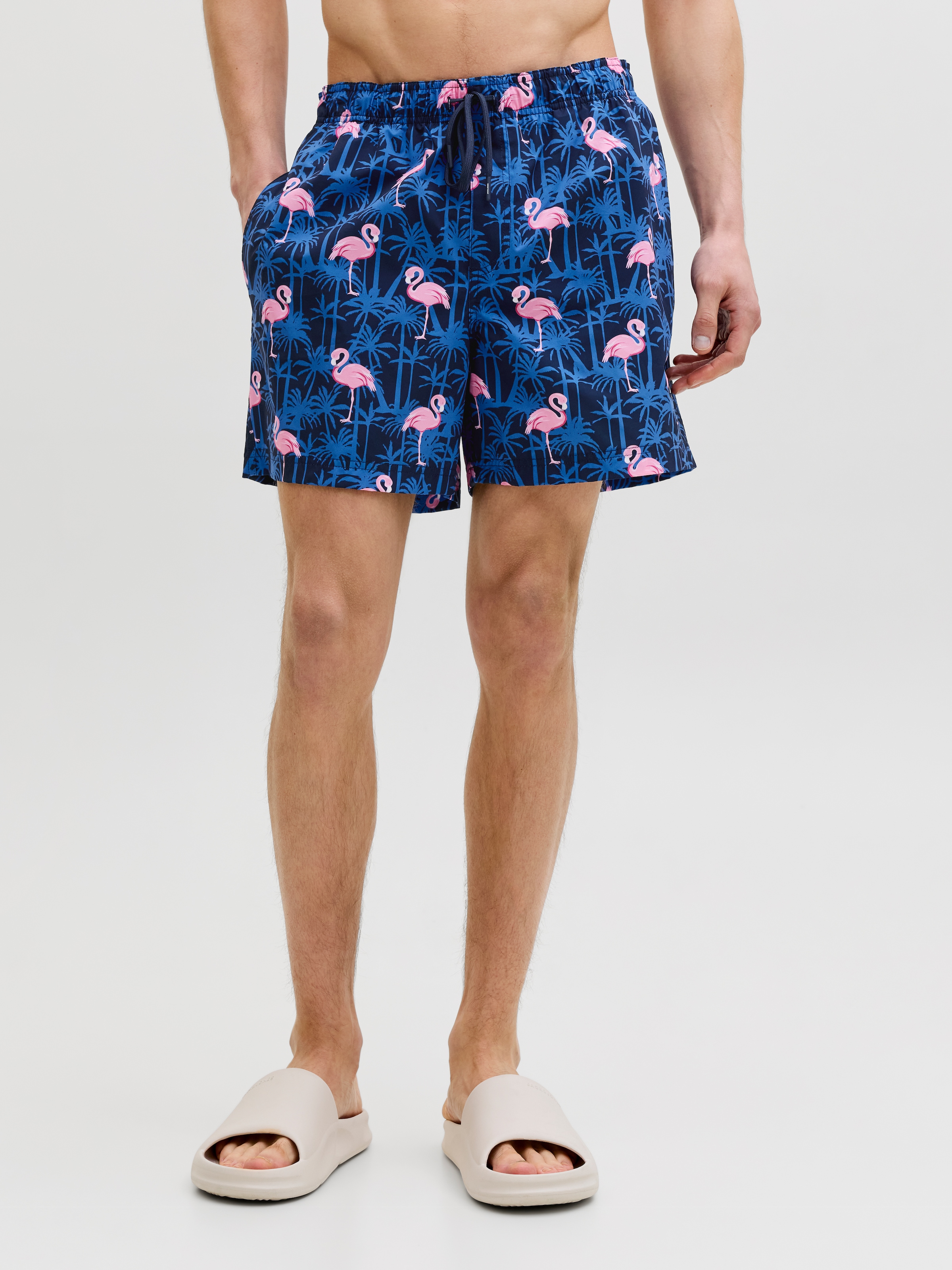 Jack & Jones Badeshorts "JPSTMAUI VIBES NOVELTY AOP SWIM SHORT SN" Kunstfaser