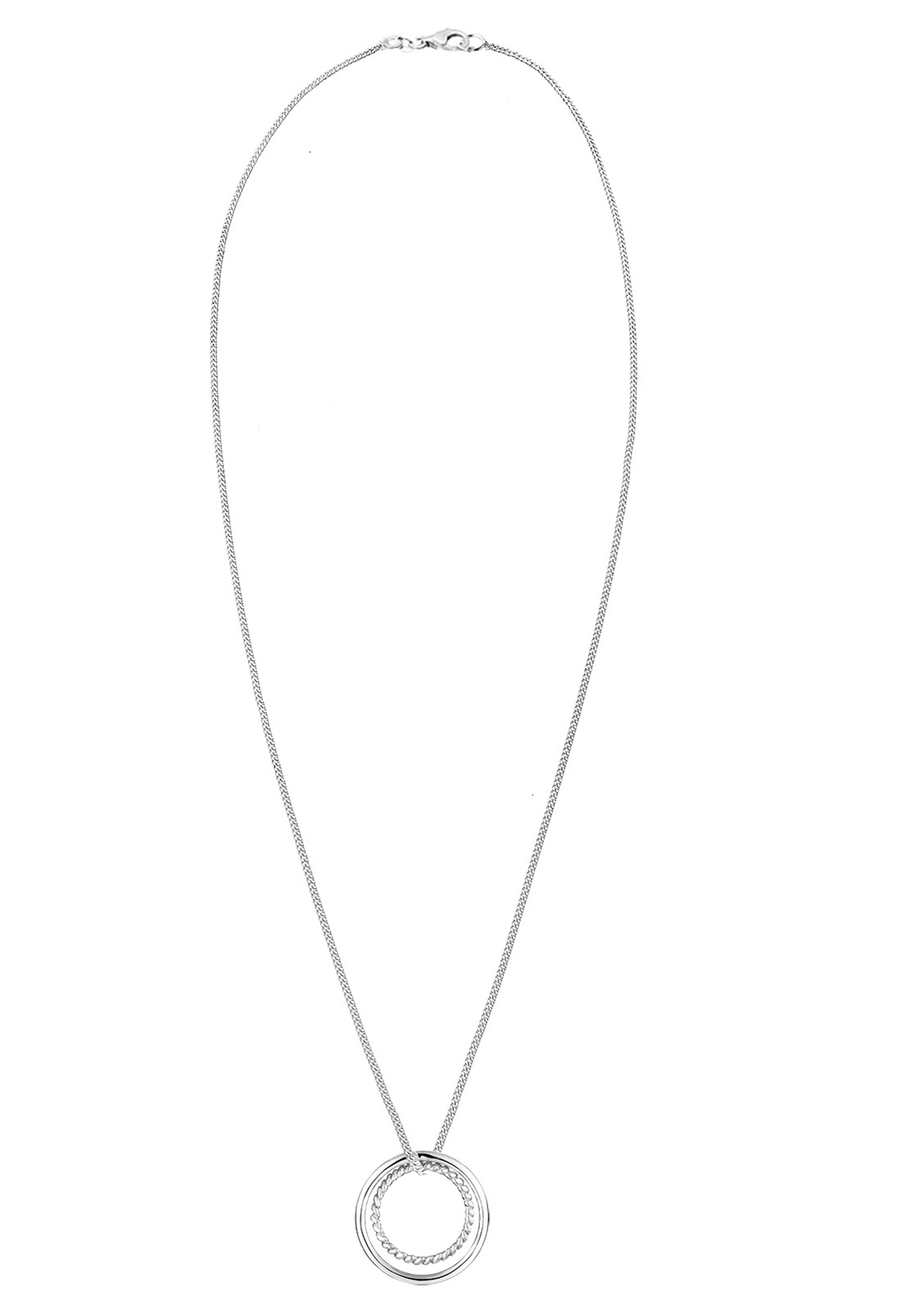 Elli Kette mit Anhänger »Kreis 925 Sterling Silber Bicolor«