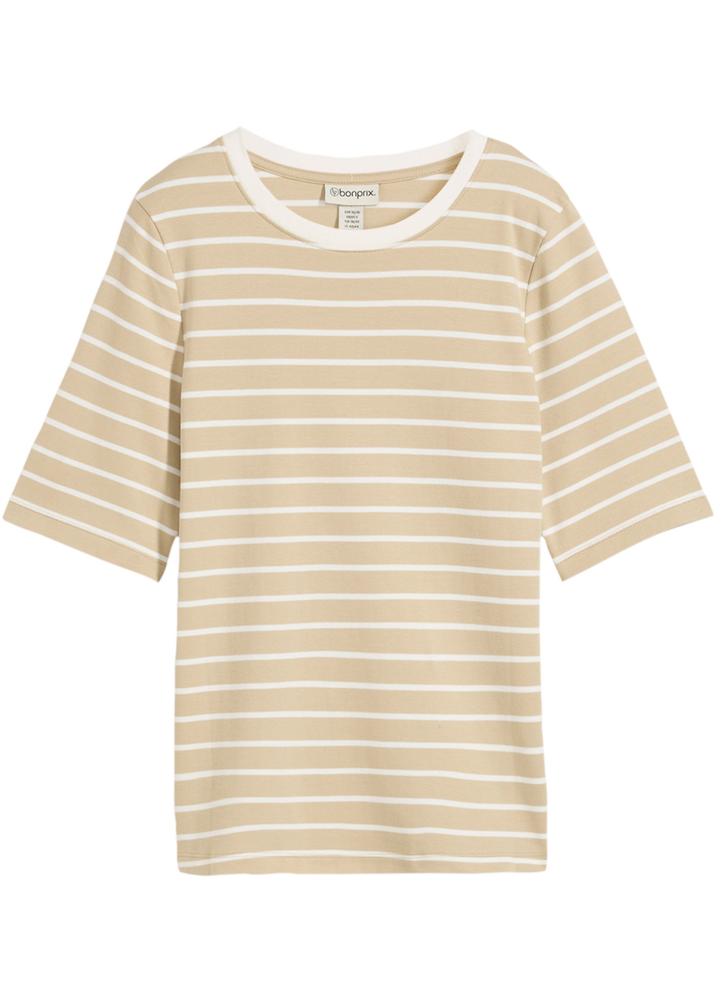 bonprix T-Shirt Halbarm, aus reiner Baumwolle