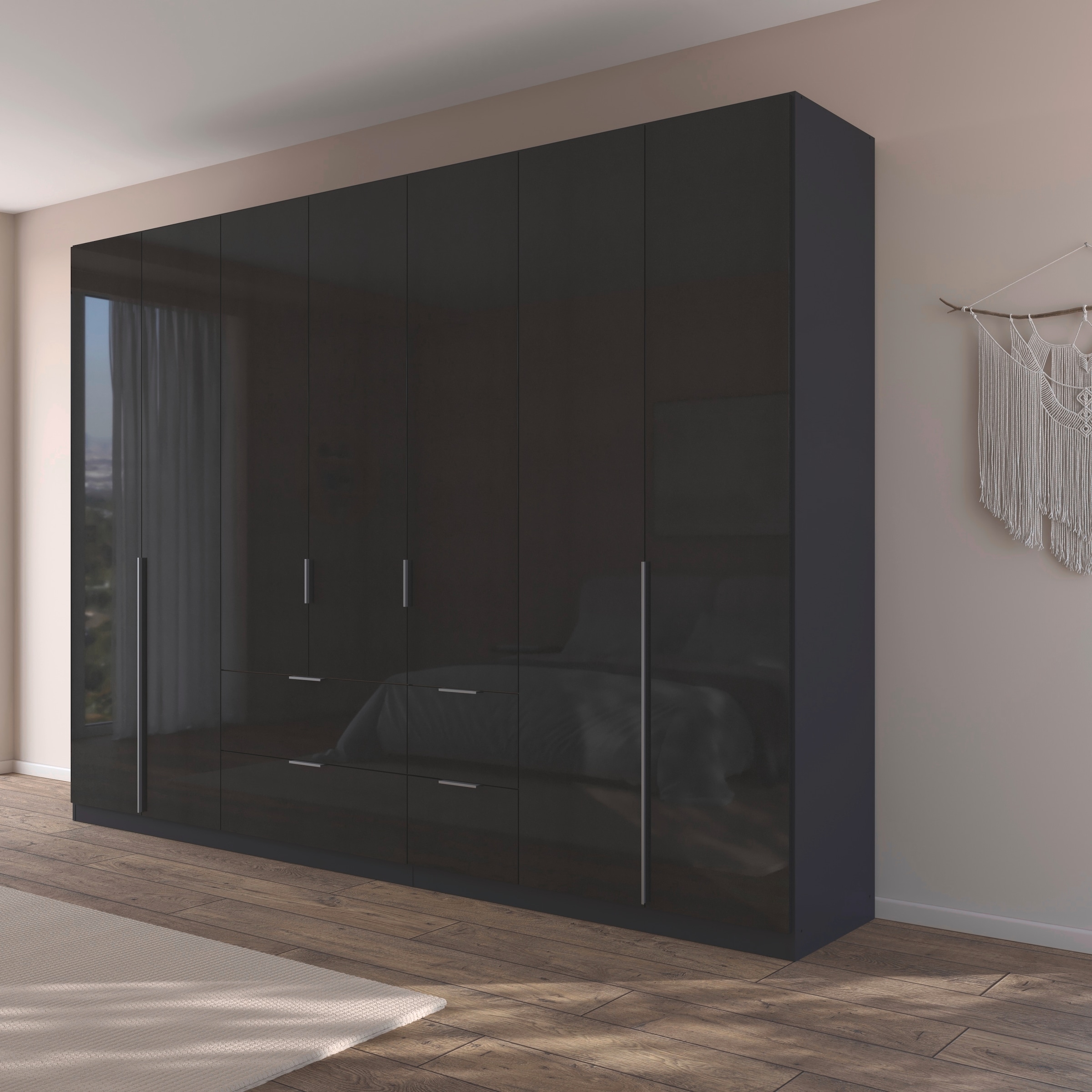 rauch Drehtürenschrank »Kleiderschrank Schrank Garderobe AGORDO mit Dekor- oder Hochglanzfront«, mit Außenschubkästen, in 6 Breiten und 2 Höhen MADE IN GERMANY