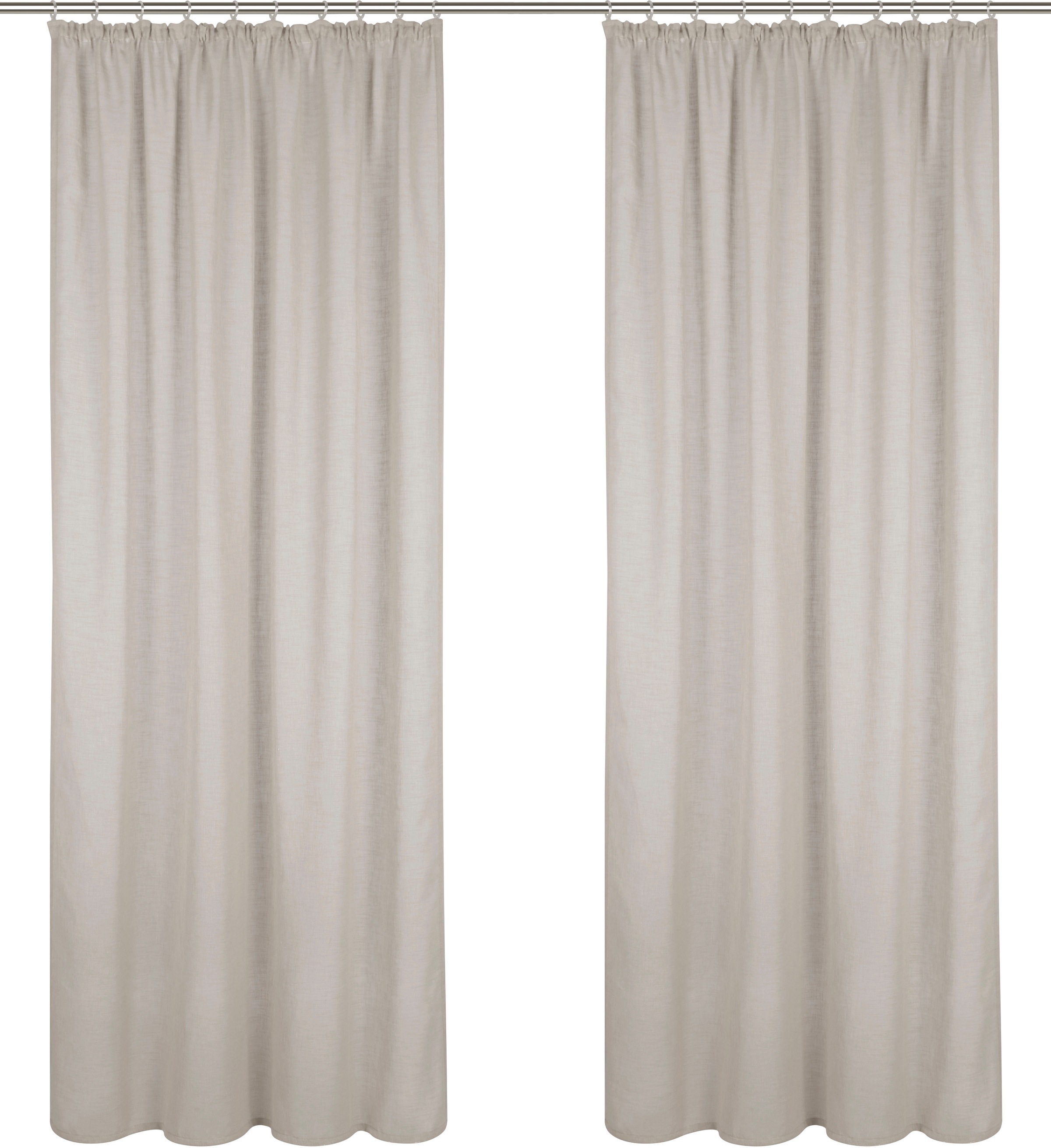 OTTO home Gardine "Fiete" Kräuselband 1 Stk. tlg. Leinen Optik, Sichtschutz günstig online kaufen