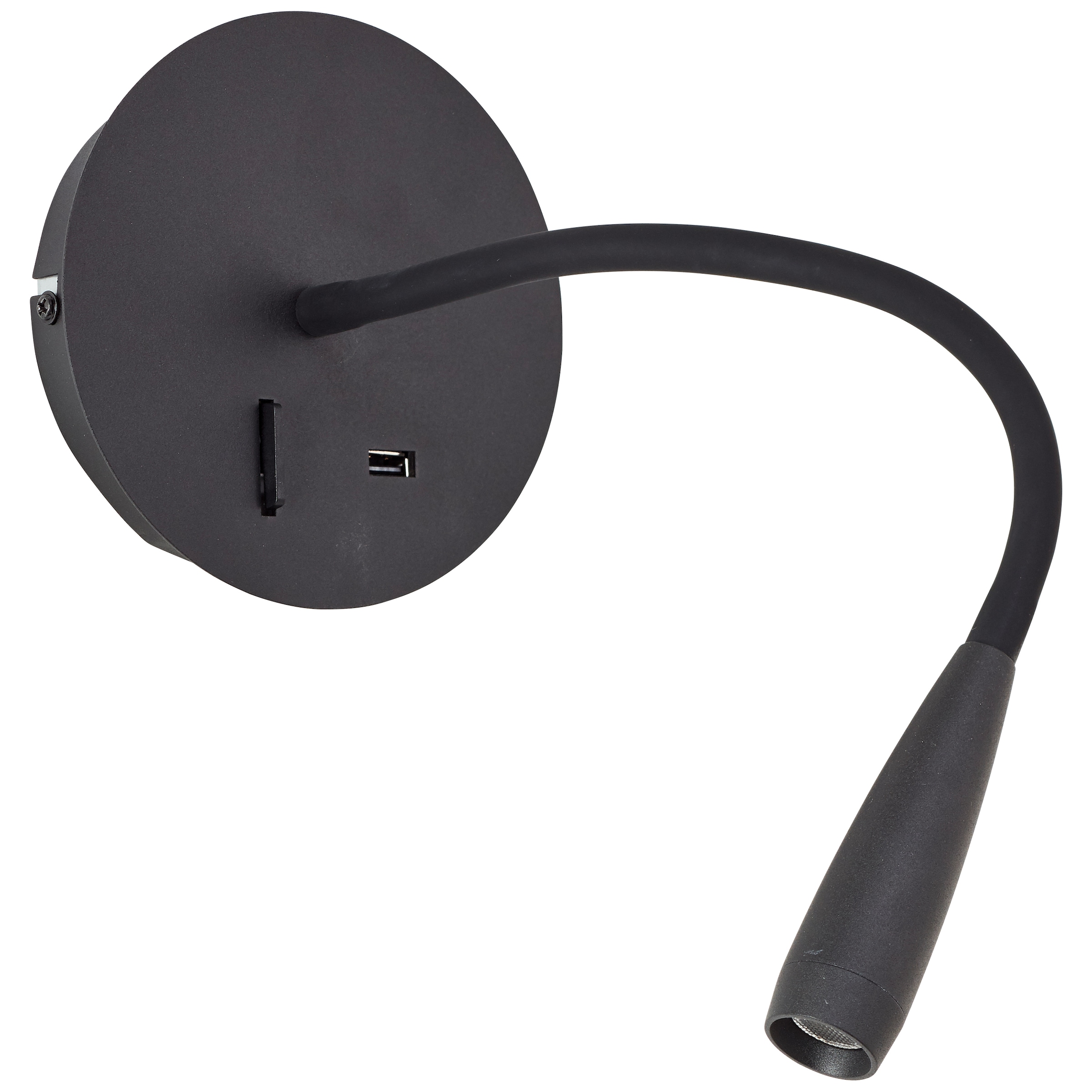 Brilliant LED schwarz Lesearm, 170 3000 Wandstrahler »Jutta«, USB-Anschluss, | BAUR flexibler K, lm