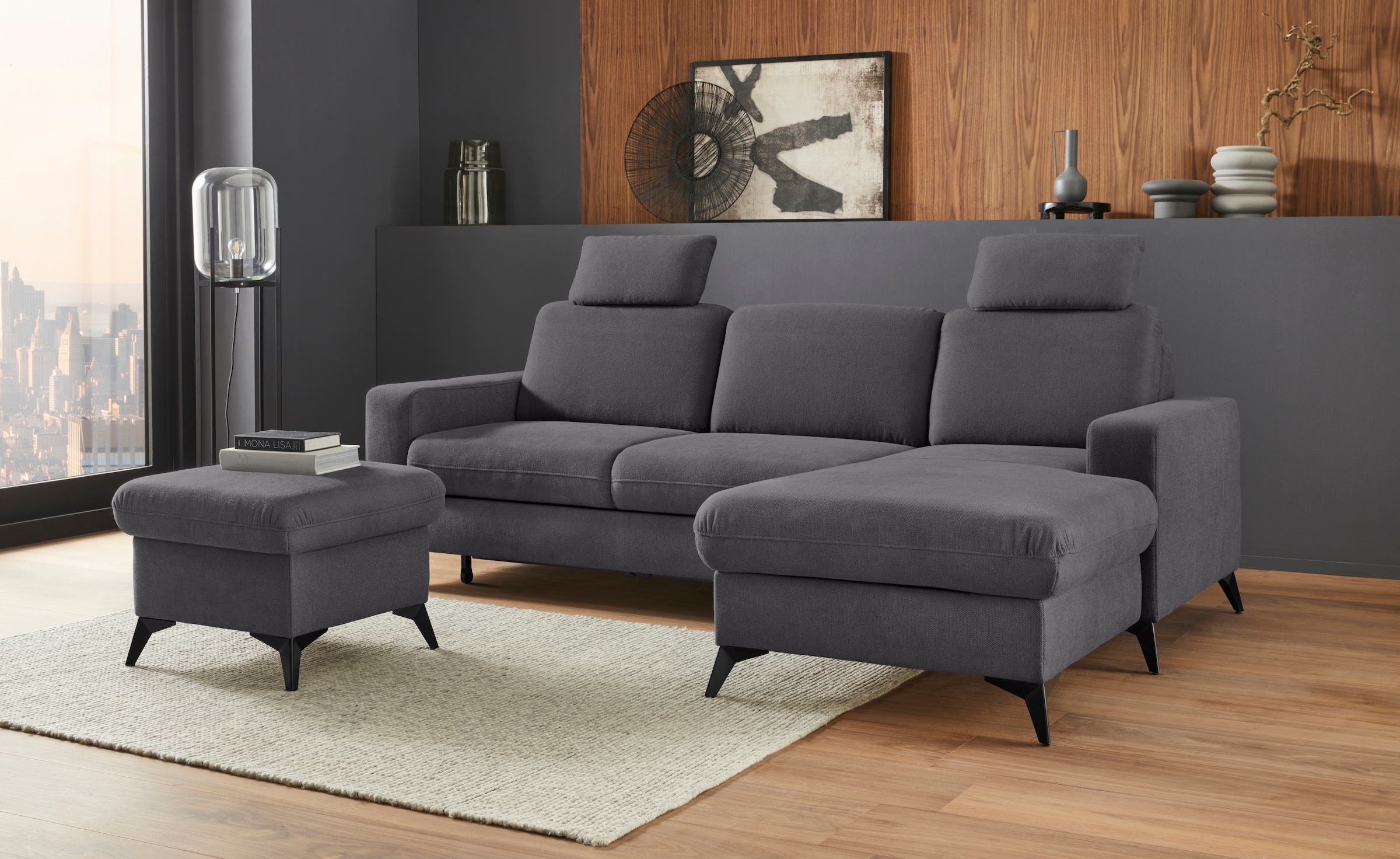 Home affaire Ecksofa "Lolland L-Form" Wahlweise mit Bettfunktion und Bettka günstig online kaufen