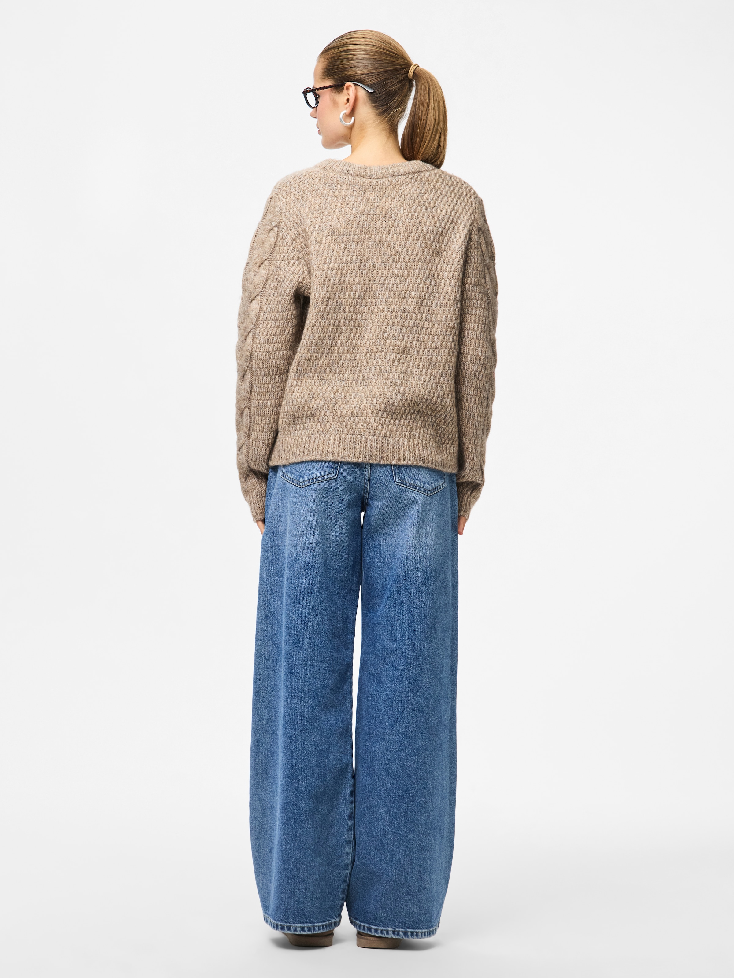 pieces Strickpullover »PCNINA LS V-NECK KNIT NOOS BC«