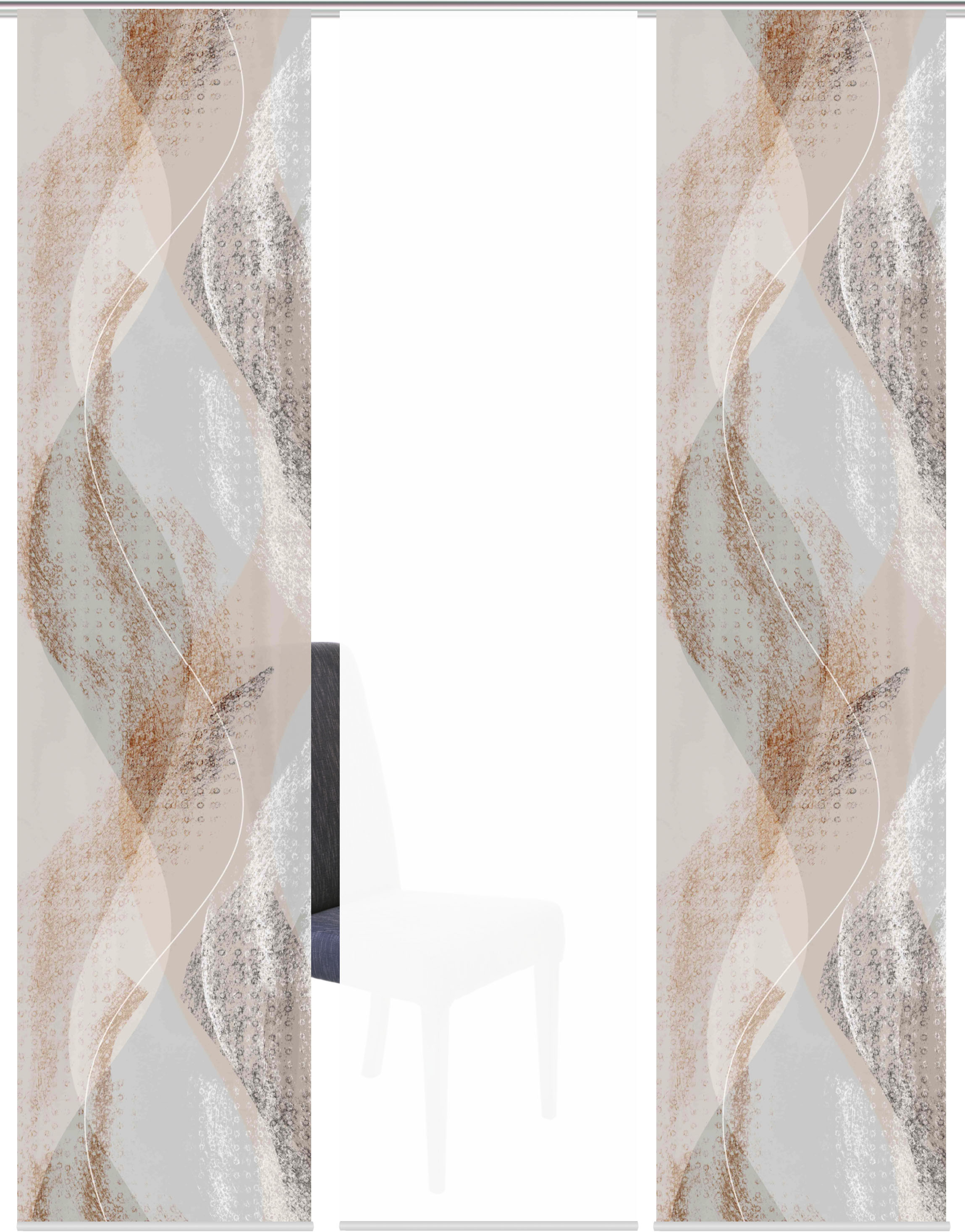 Thumbnail - HOME WOHNIDEEN Schiebegardine "TORRE" Paneelwagen 1 Stk. tlg. DIGITALDRUCK