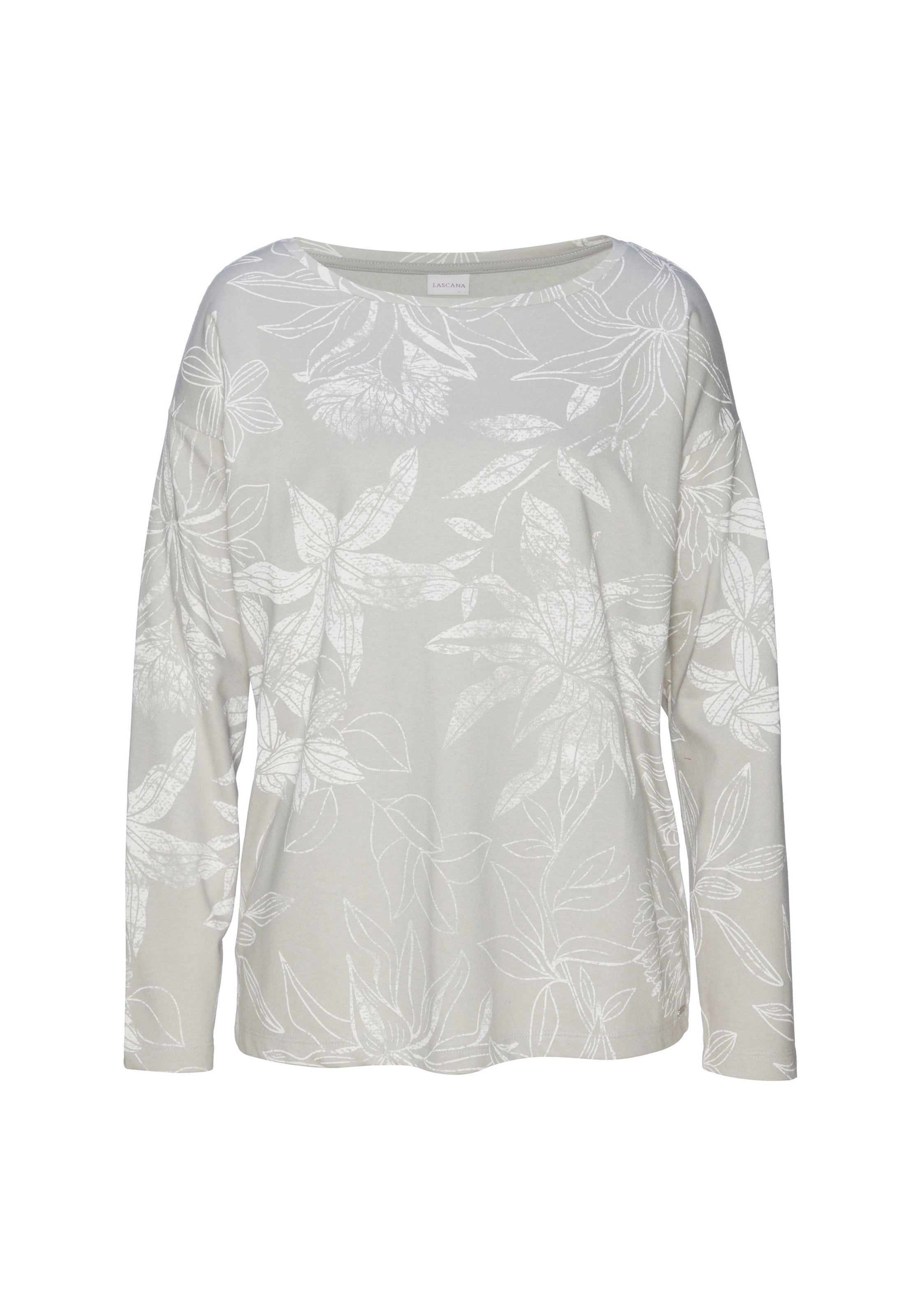 LASCANA Sweatshirt mit floralem Alloverdruck, Loungewear günstig online kaufen