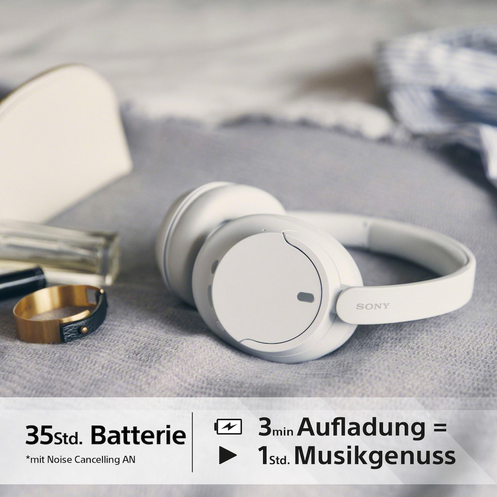 Sony Over-Ear-Kopfhörer »WH-CH720N«, Bluetooth, Noise-Cancelling-Freisprechfunktion-integrierte Steuerung für Anrufe und Musik-LED Ladestandsanzeige-Multi-Point-Verbindung-Sprachsteuerung